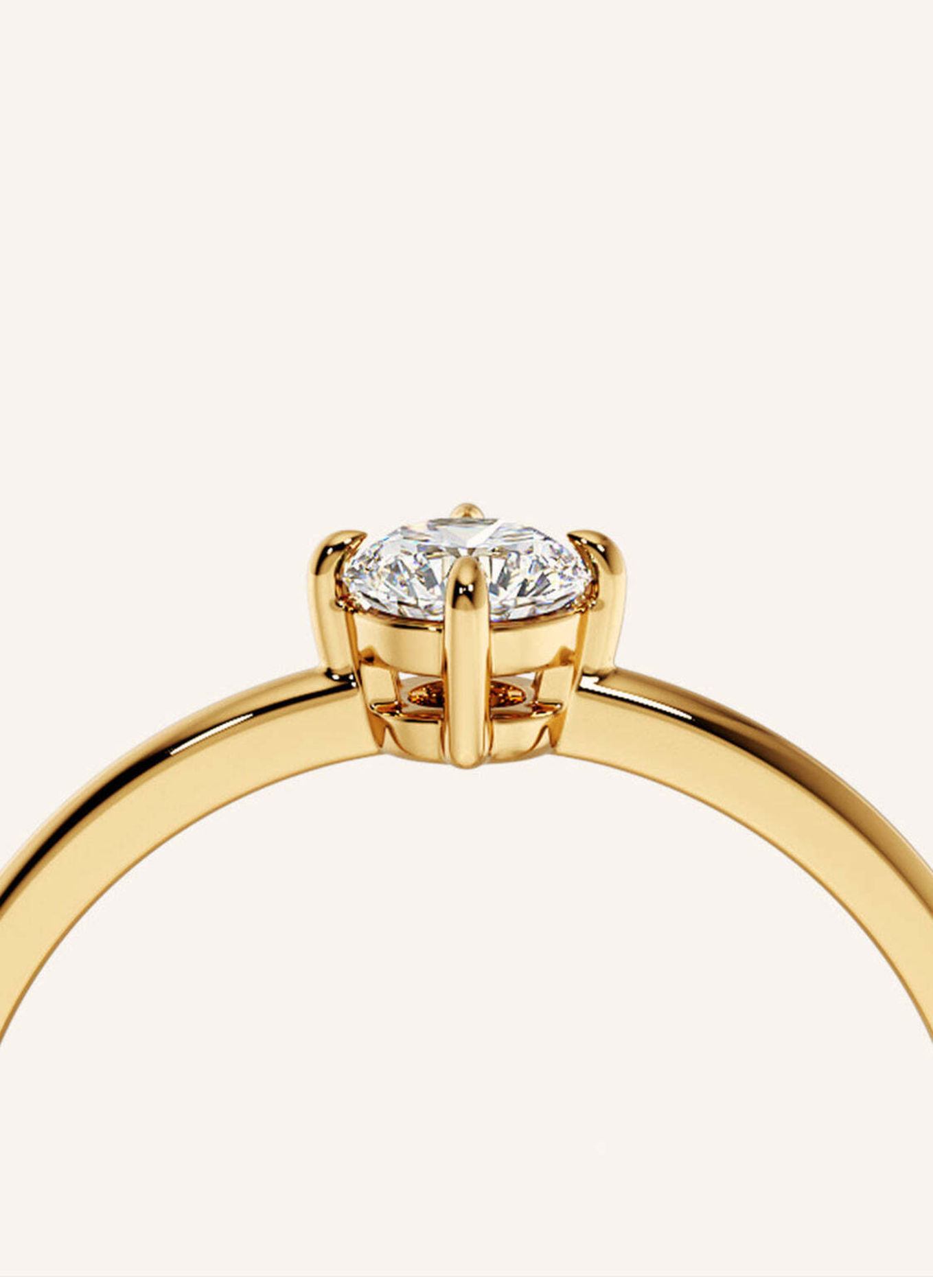 VEYNOU Verlobungsring ELIAN aus 18 Karat Gelbgold und Lab-Grown Diamant: GOLD