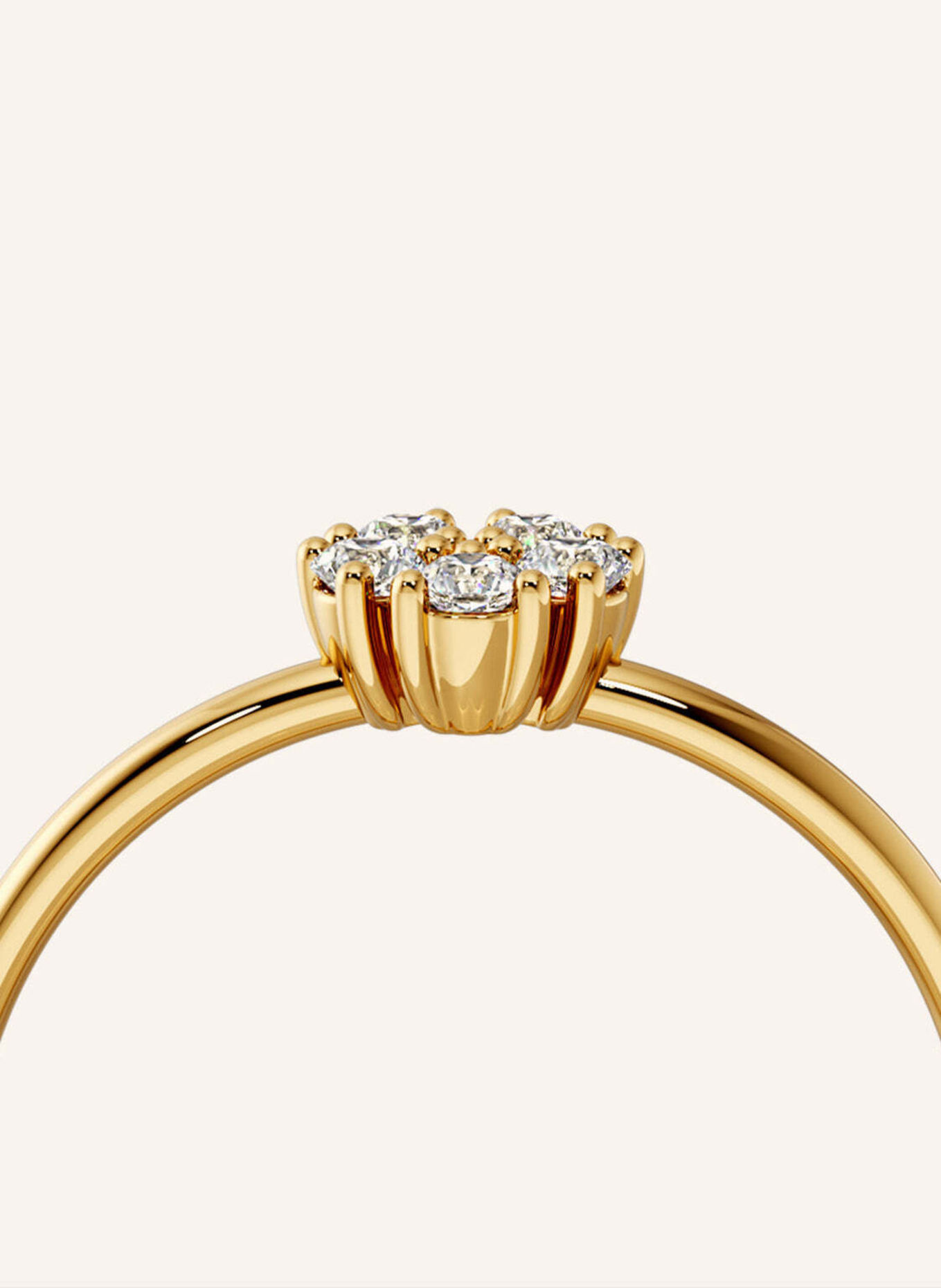VEYNOU Ring aus 14 Karat Gelbgold und 0,18ct. Lab-Grown Diamanten: GOLD