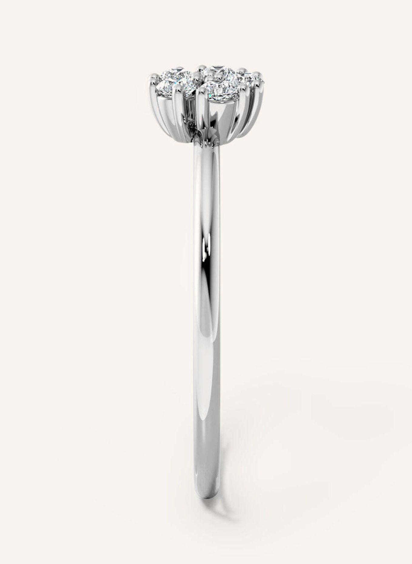 VEYNOU Ring aus 14 Karat Weißgold und 0,18ct. Lab-Grown Diamanten: WEISSGOLD