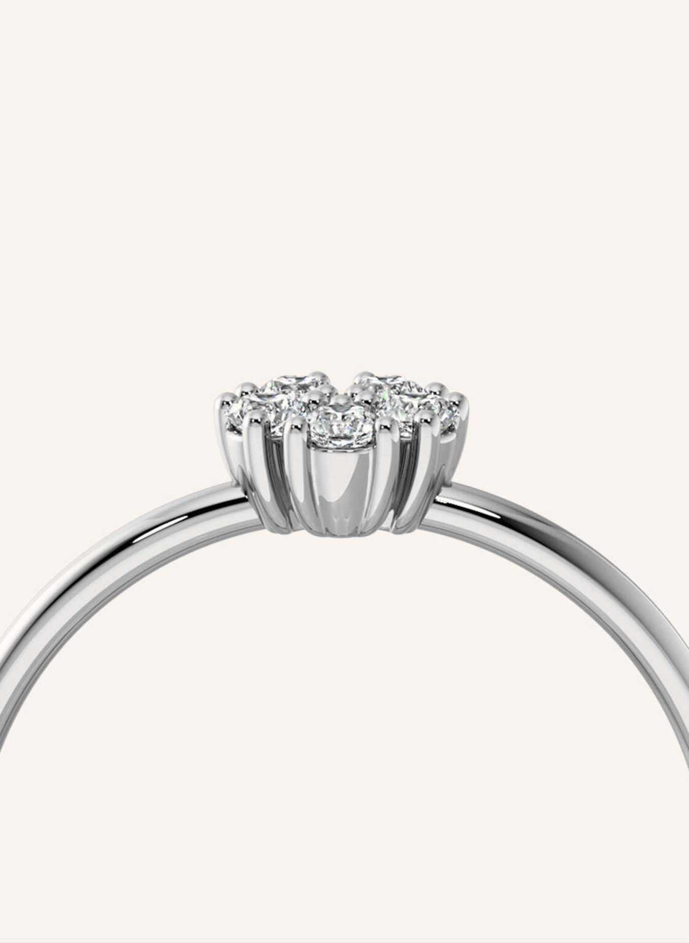 VEYNOU Ring aus 14 Karat Weißgold und 0,18ct. Lab-Grown Diamanten: WEISSGOLD