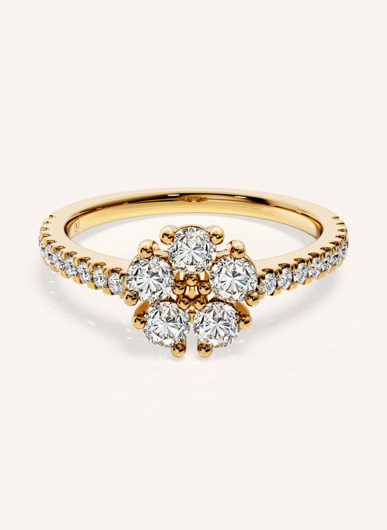 VEYNOU Ring PAVÉ aus 14 Karat Gelbgold und 0,74ct. Lab-Grown Diamanten: GOLD
