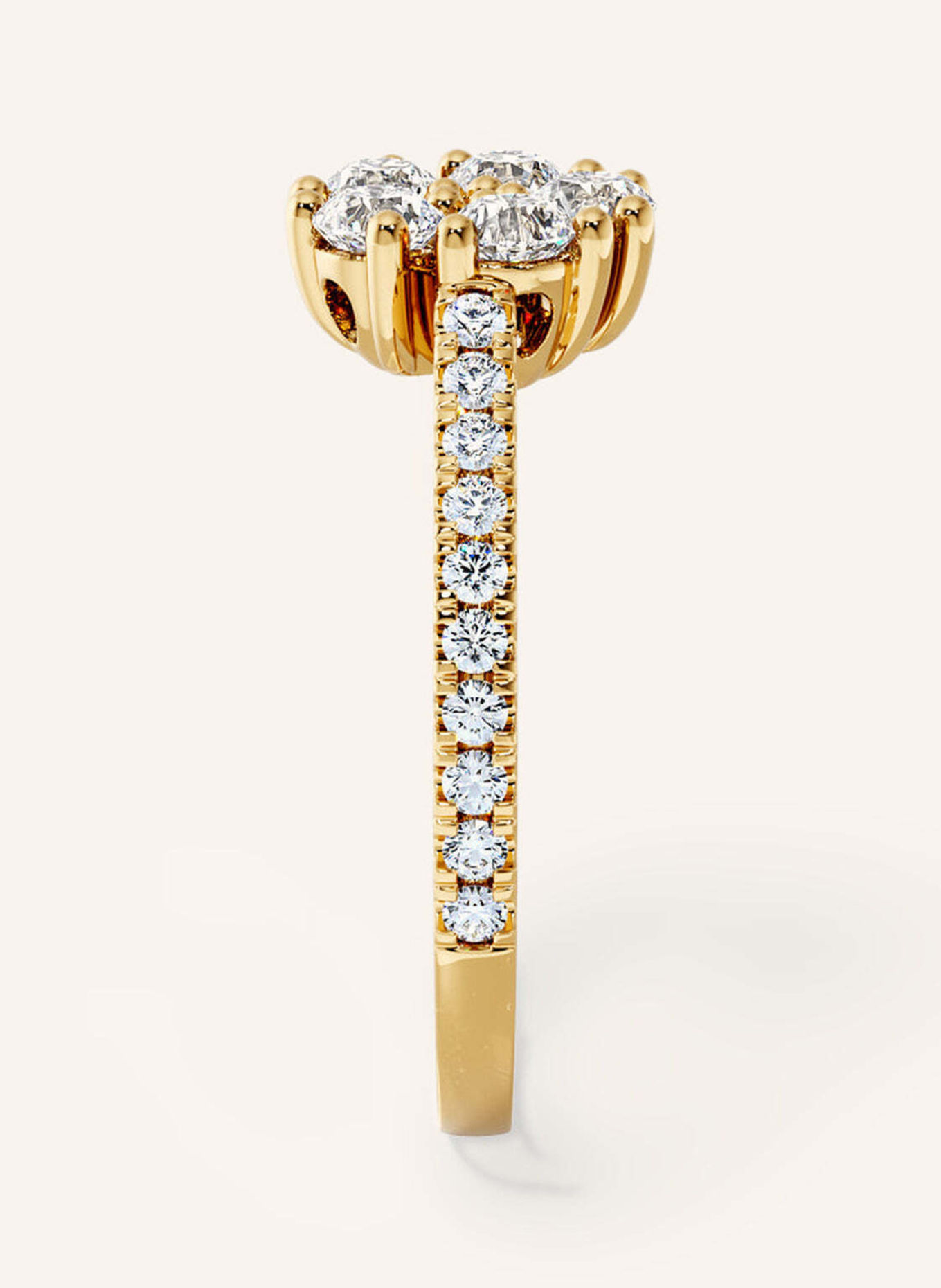 VEYNOU Ring PAVÉ aus 14 Karat Gelbgold und 0,74ct. Lab-Grown Diamanten: GOLD