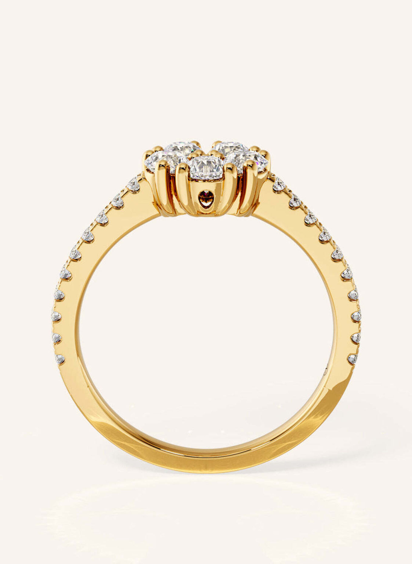 VEYNOU Ring PAVÉ aus 14 Karat Gelbgold und 0,74ct. Lab-Grown Diamanten: GOLD