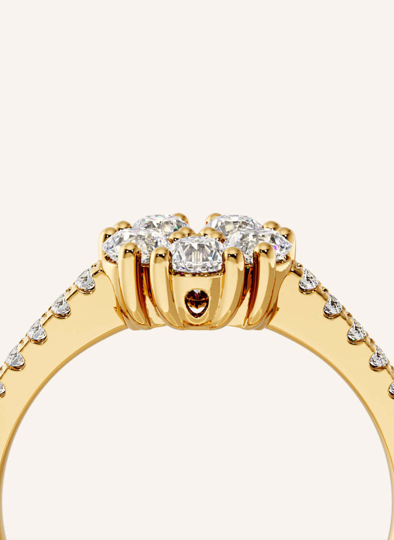 VEYNOU Ring PAVÉ aus 14 Karat Gelbgold und 0,74ct. Lab-Grown Diamanten: GOLD