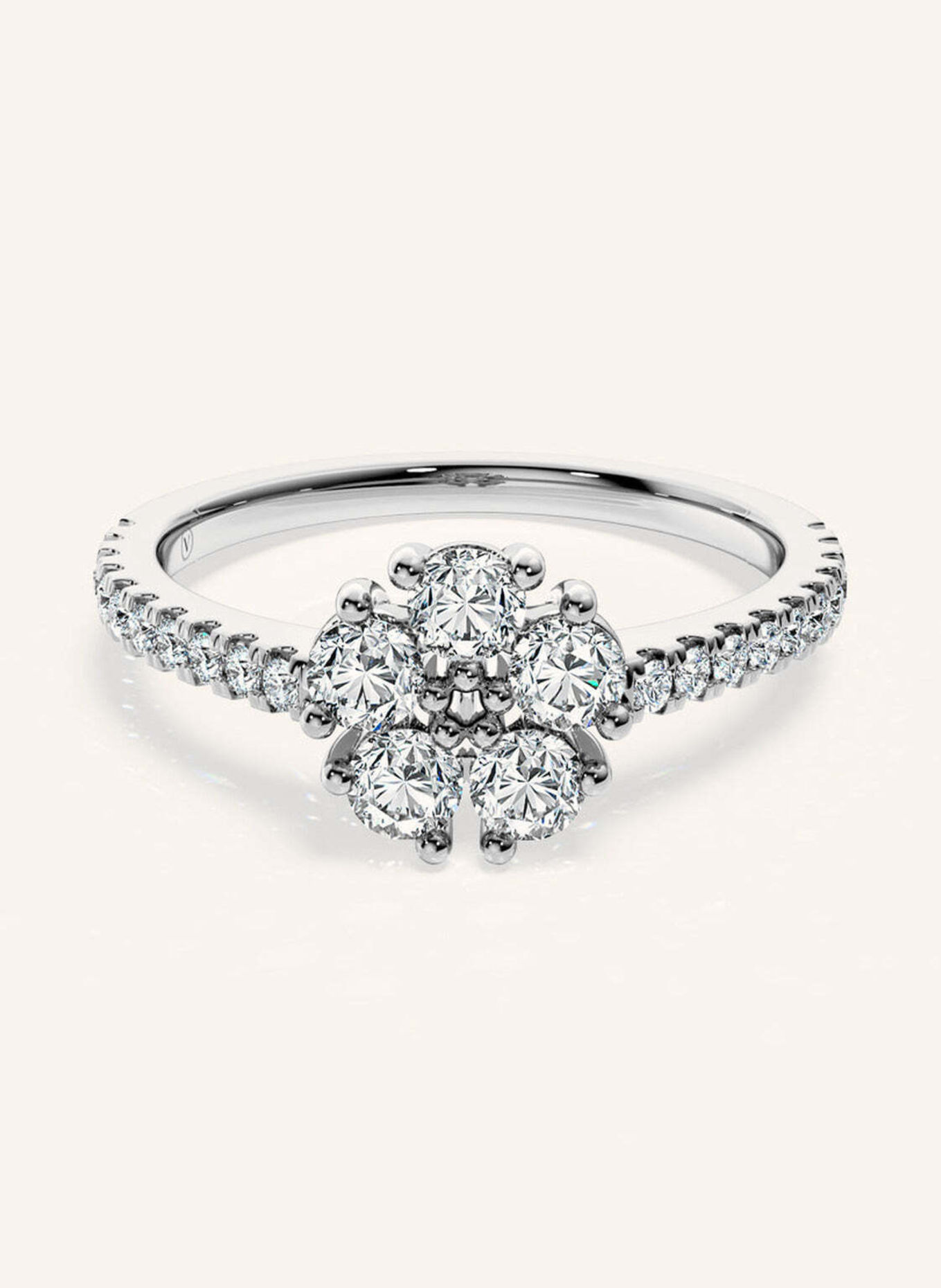 VEYNOU Ring PAVÉ aus 14 Karat Weißgold und 0,74ct. Lab-Grown Diamanten: WEISSGOLD