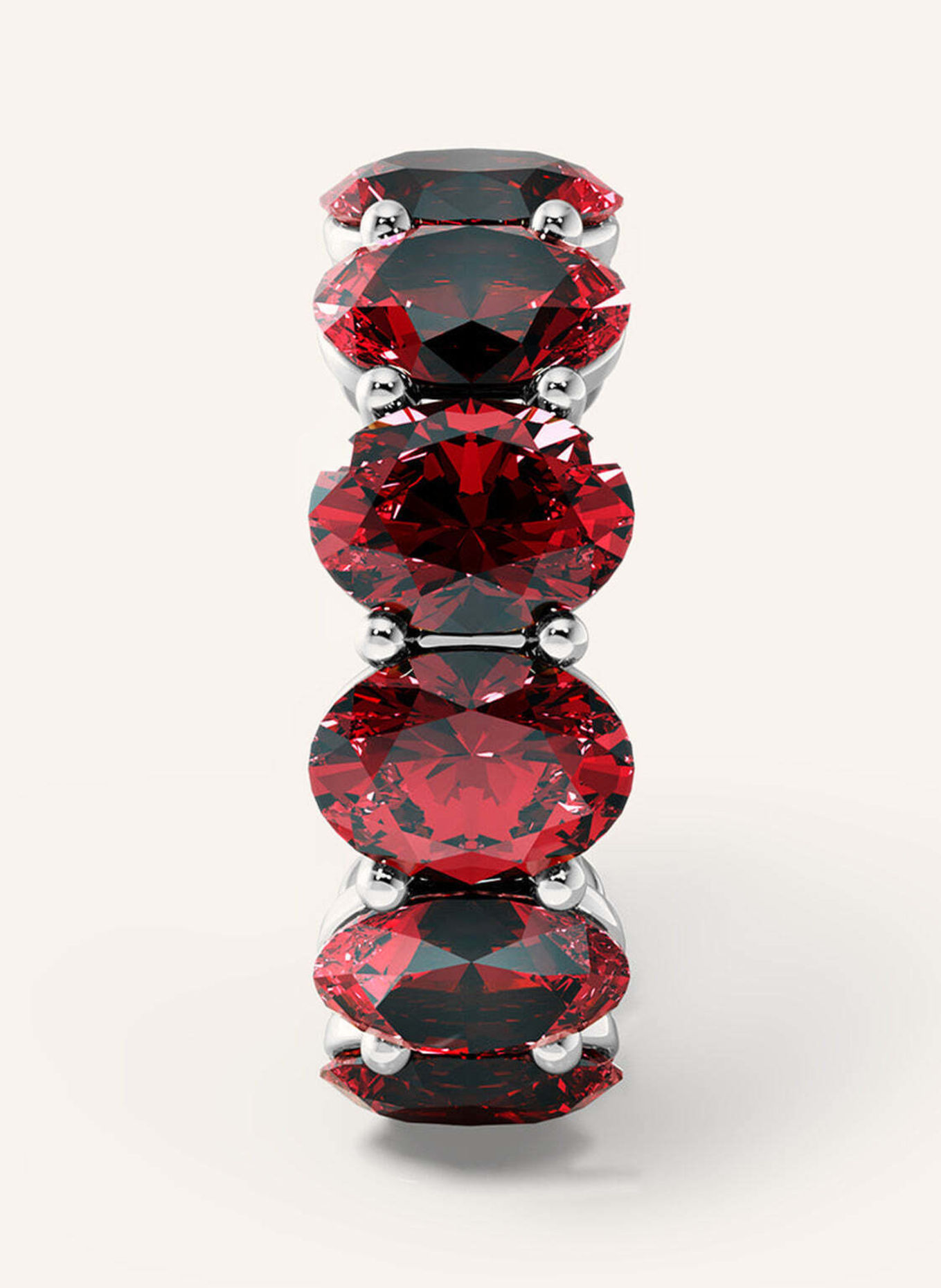 VEYNOU Ring ROUGE ETERNITY Big aus 14 Karat Weißgold und 20,68ct. Rubine: WEISSGOLD