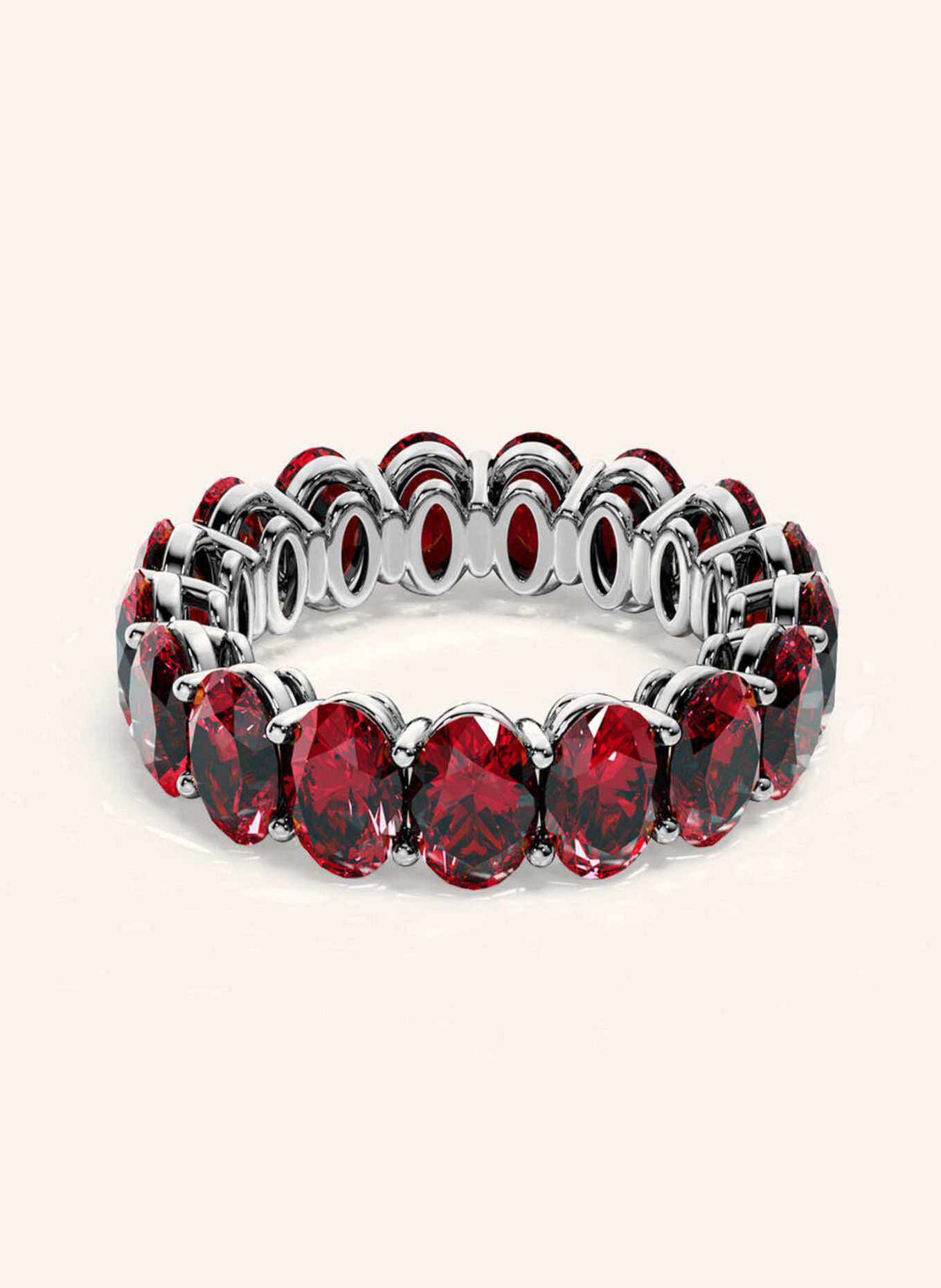 VEYNOU Ring ROUGE ETERNITY Small aus 14 Karat Weißgold und 9,49ct. Rubine: WEISSGOLD