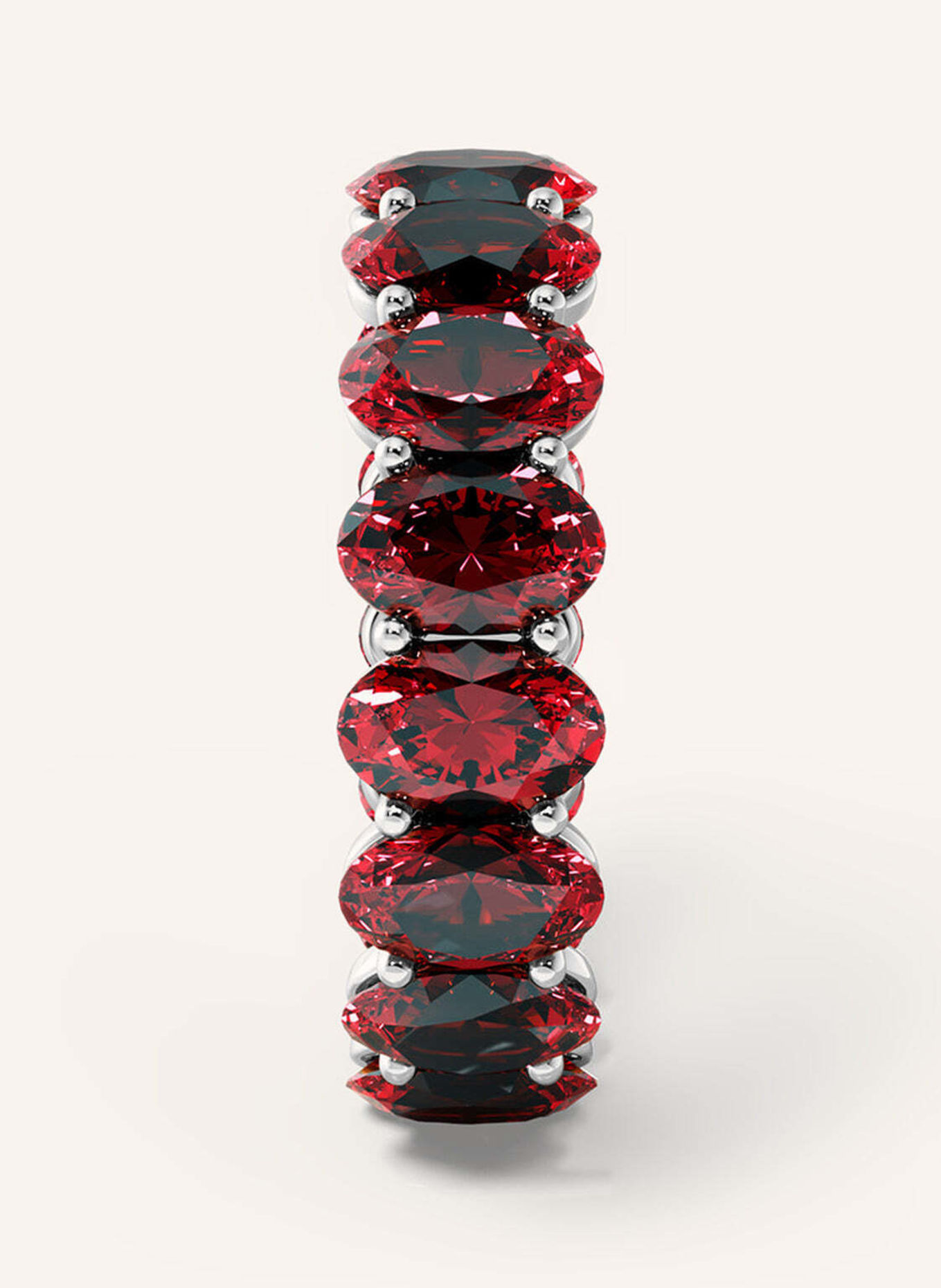 VEYNOU Ring ROUGE ETERNITY Small aus 14 Karat Weißgold und 9,49ct. Rubine: WEISSGOLD