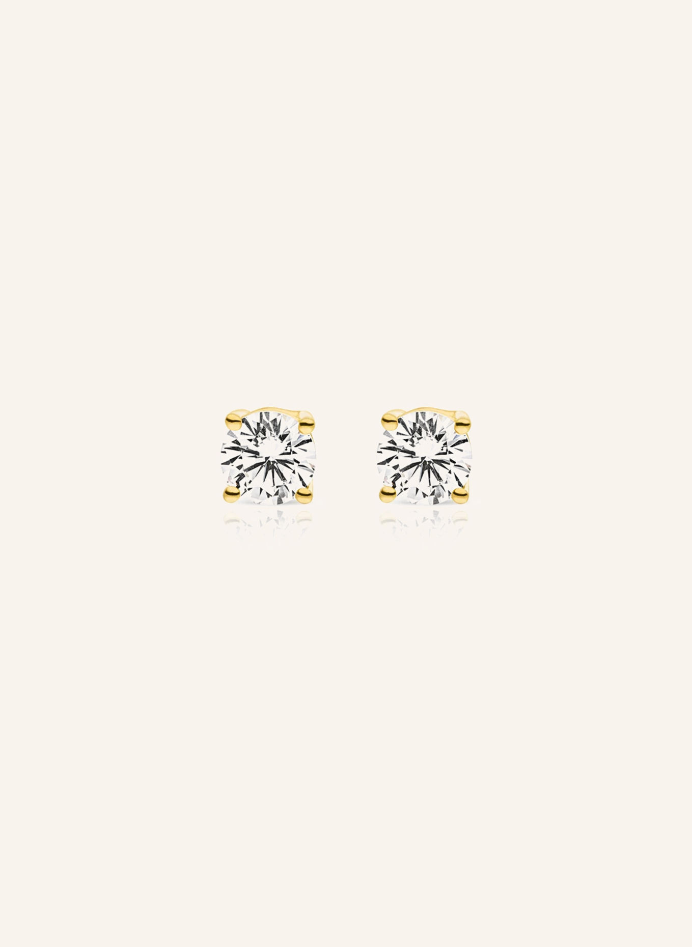 VEYNOU Ohrstecker ELLA aus 14 Karat Gelbgold und 0,30ct. Lab-Grown Diamanten: GOLD