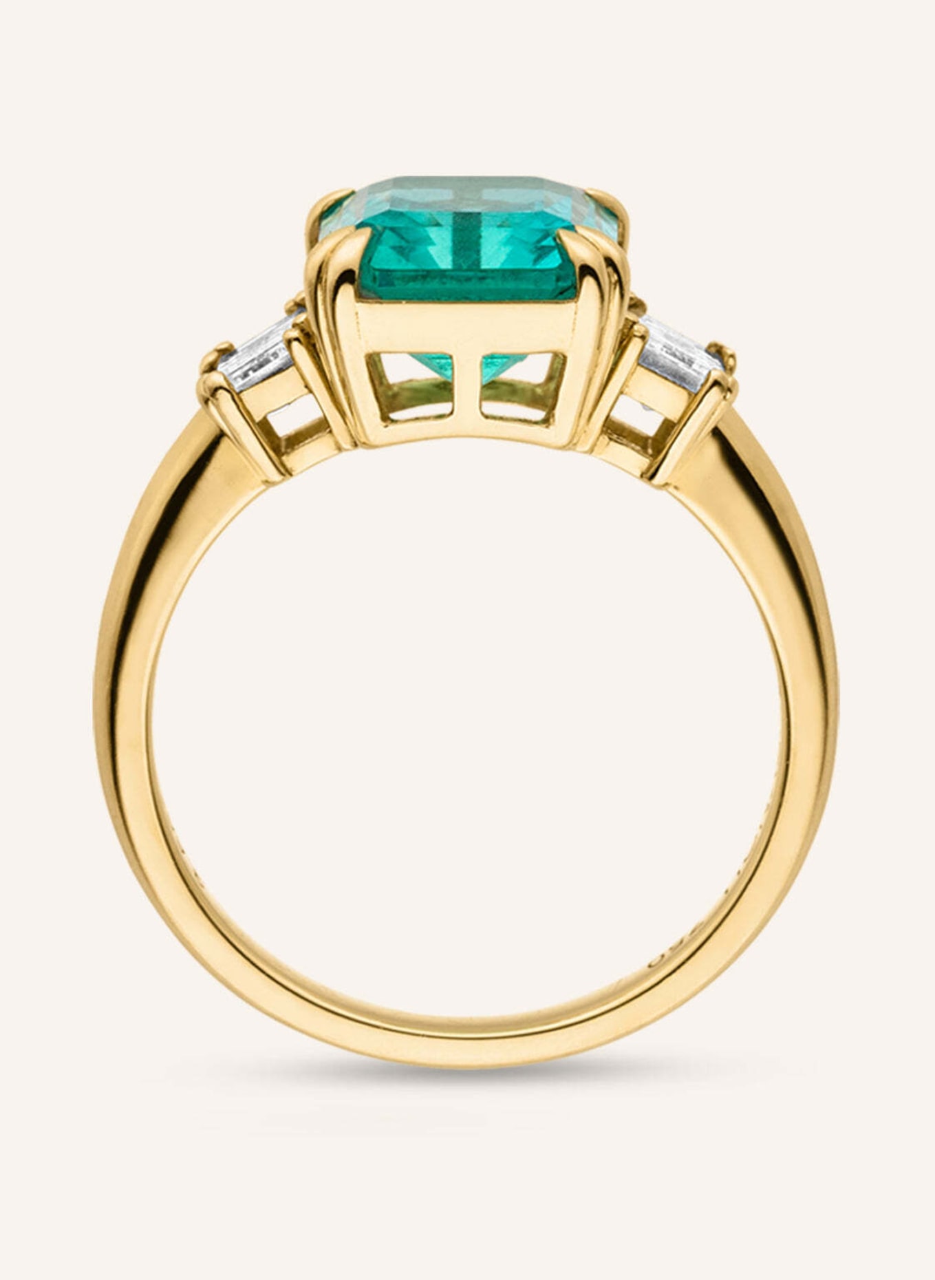 VEYNOU Ring EDEN aus 14 Karat Gelbgold mit Smaragd und Diamanten, Farbe: GOLD (Bild 2)