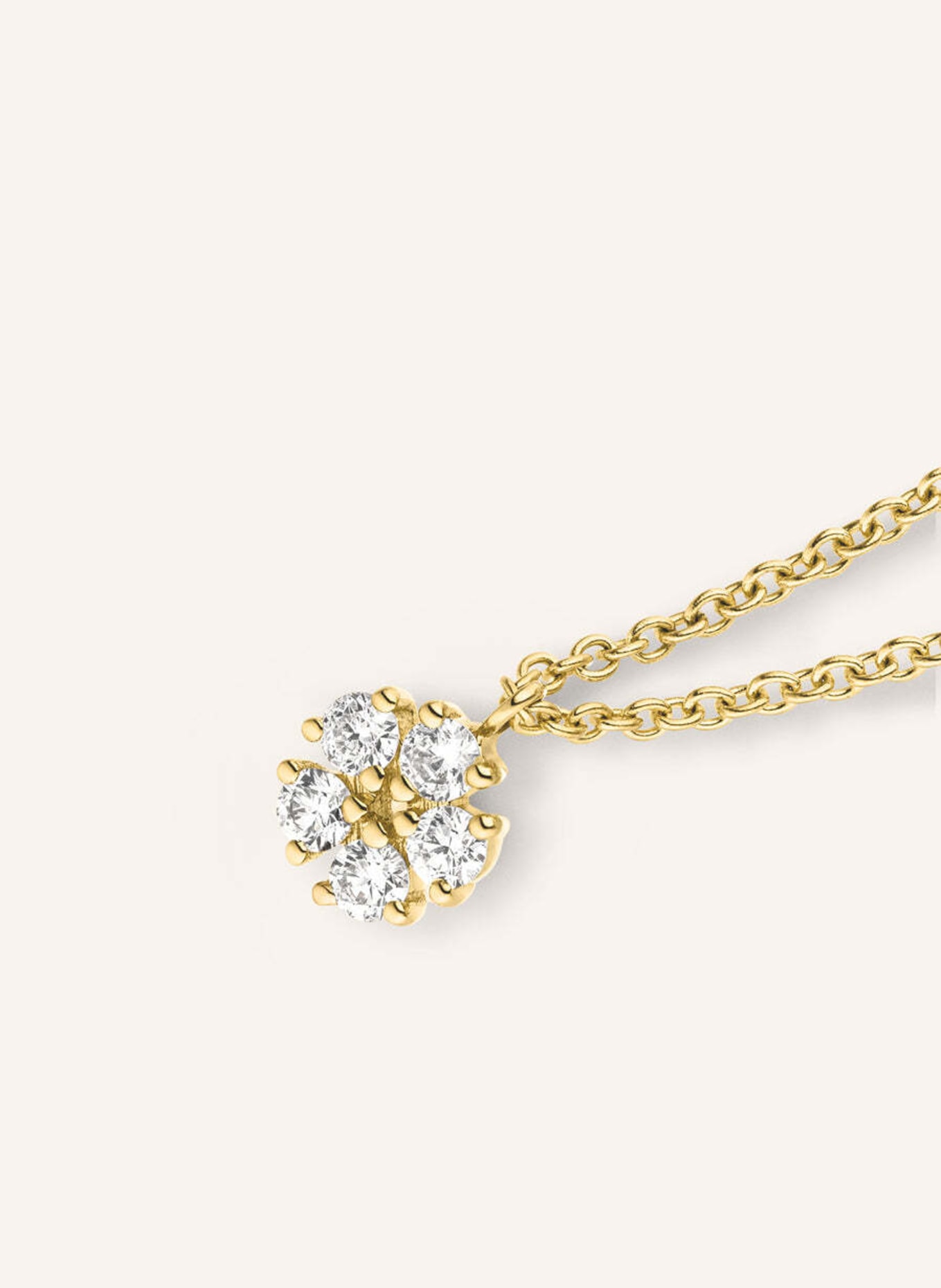 VEYNOU Halskette  aus 14 Karat Gelbgold und 0,16ct. Diamanten, Farbe: GOLD (Bild 3)