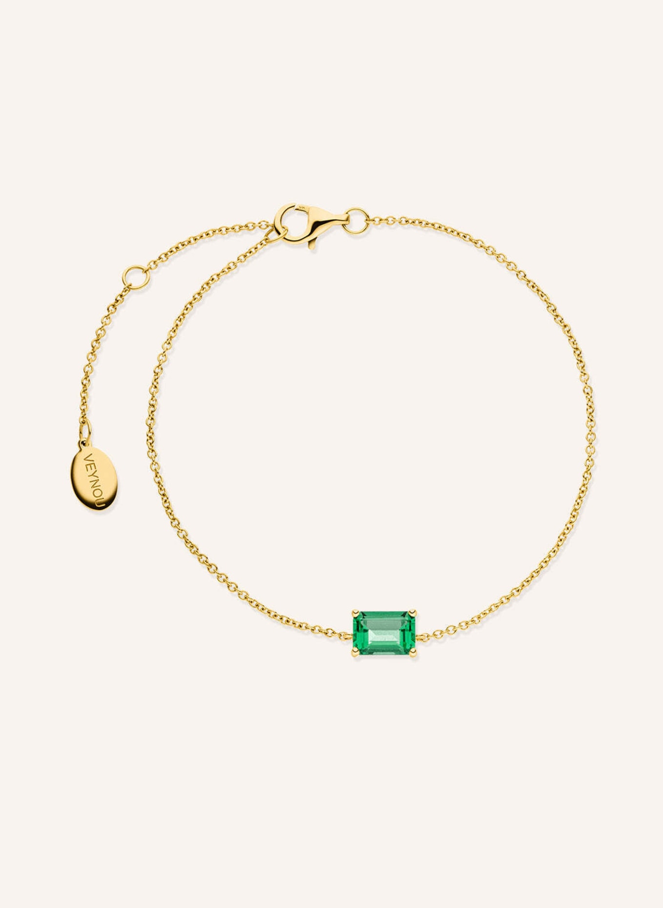 VEYNOU Armband EDEN aus 14 Karat Gelbgold mit Smaragd, Farbe: GOLD (Bild 1)