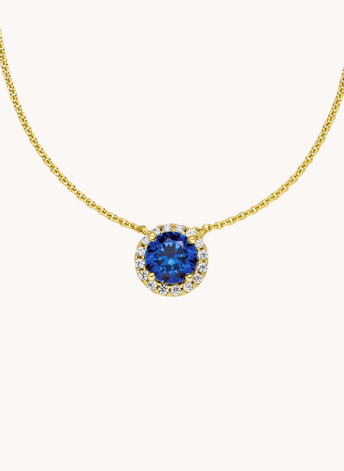 VEYNOU Halskette AVA aus 14 Karat Gelbgold und 1,0ct. Saphir und Diamanten: GOLD