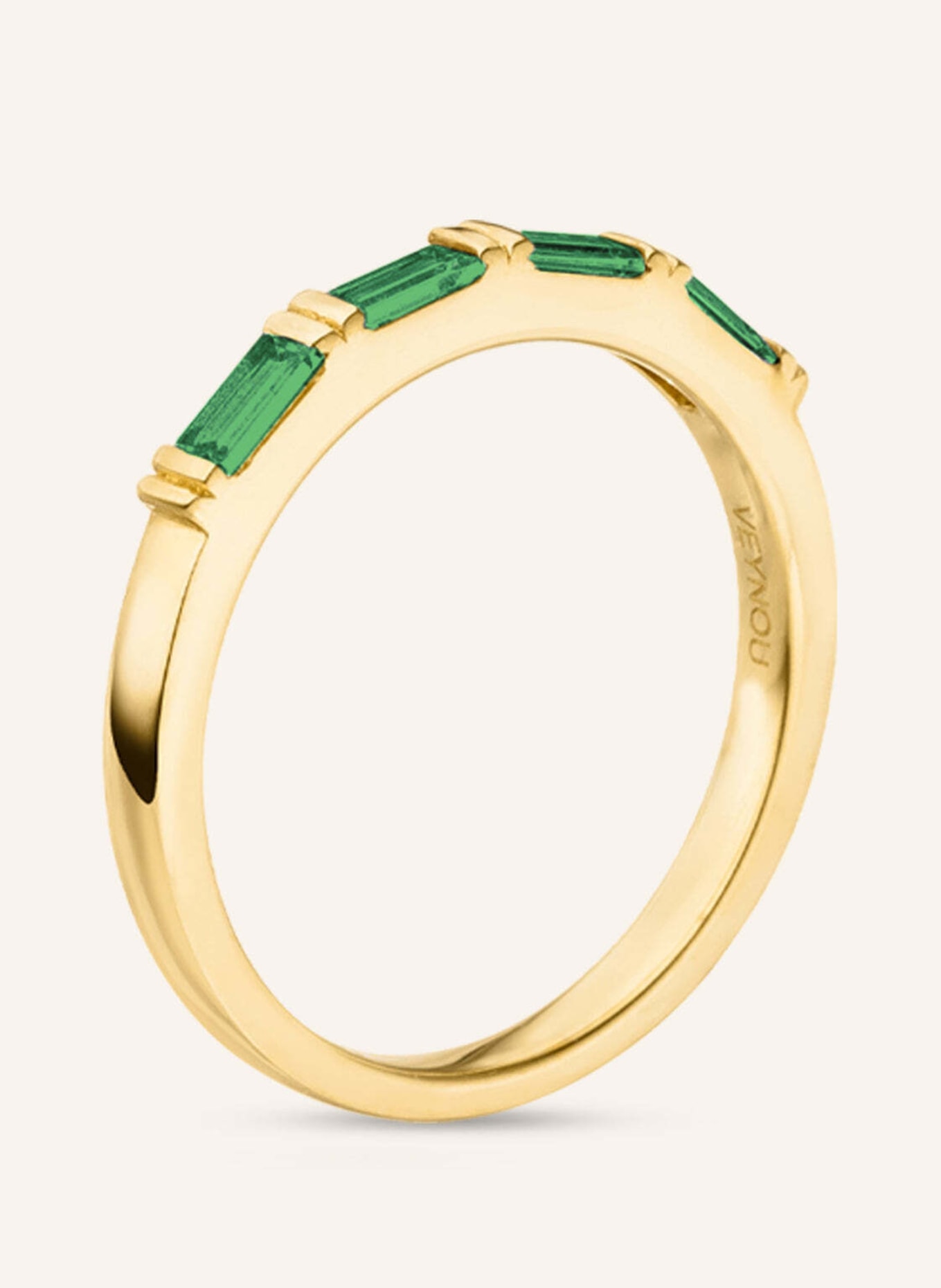 VEYNOU Ring ZOE SMARAGD aus 14 Karat Gelbgold und 0,40ct. Smaragden, Farbe: GOLD (Bild 2)