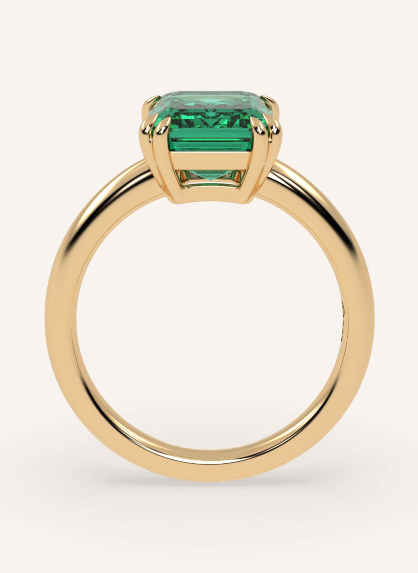 VEYNOU Ring EDEN ESSENCE aus 14 Karat Gelbgold und 3,0ct. Smaragd, Farbe: GOLD (Bild 2)