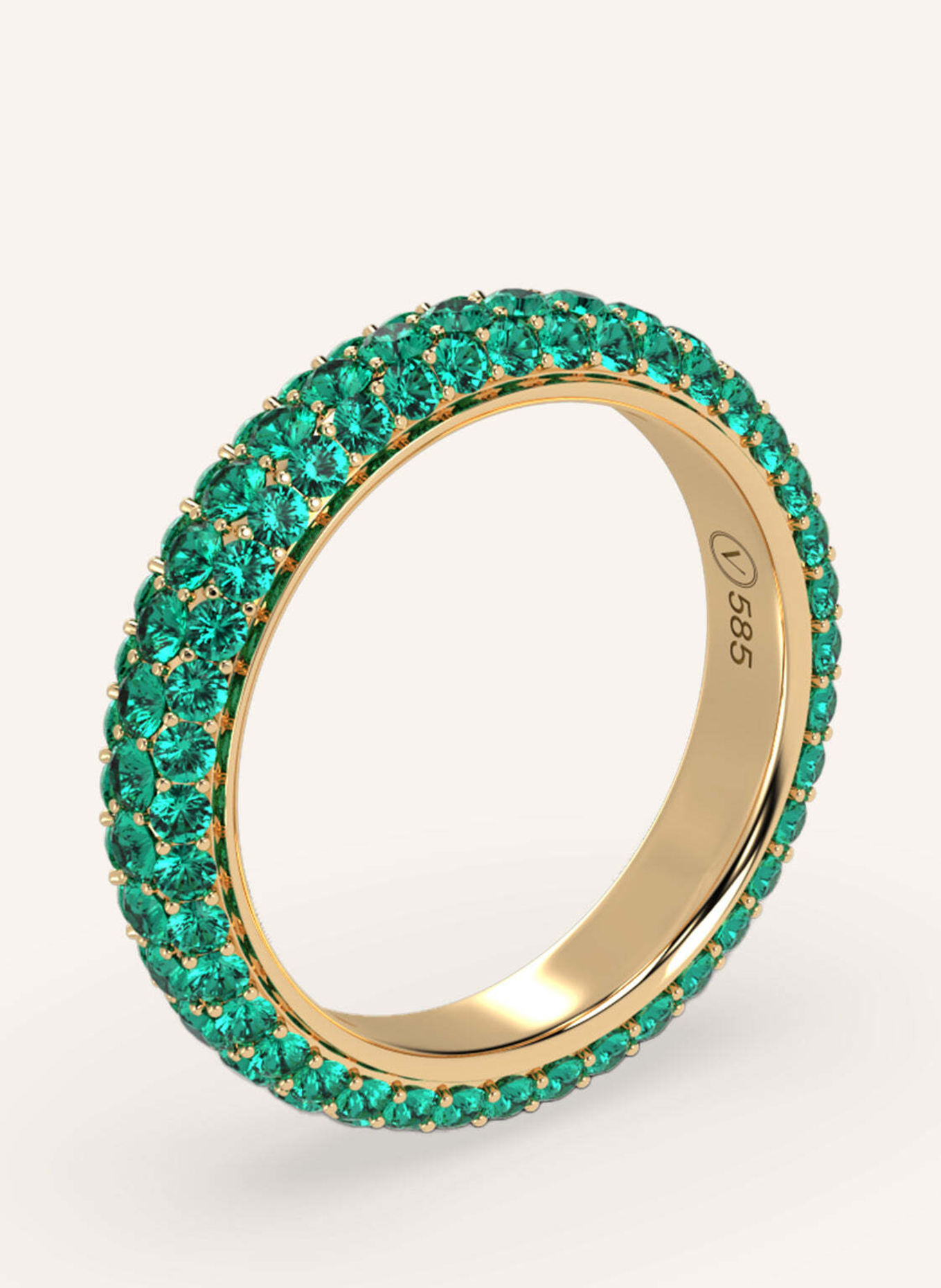 VEYNOU Ring BEYOND EDEN PAVÉ aus 14 Karat Gelbgold und 2,0ct. Smaragd, Farbe: GOLD (Bild 3)