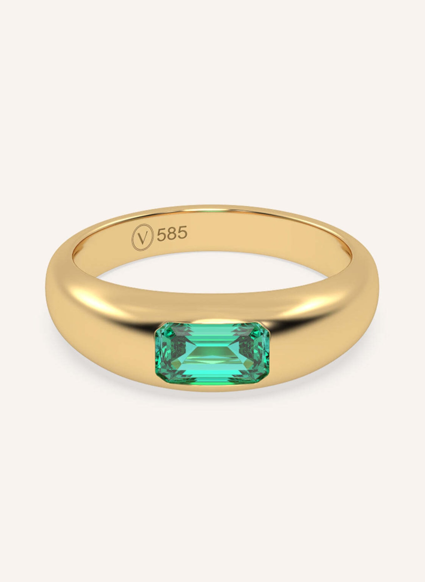 VEYNOU Ring EDEN OASIS aus 14kt. Gelbgold und 0,50ct. Smaragd, Farbe: GOLD (Bild 1)