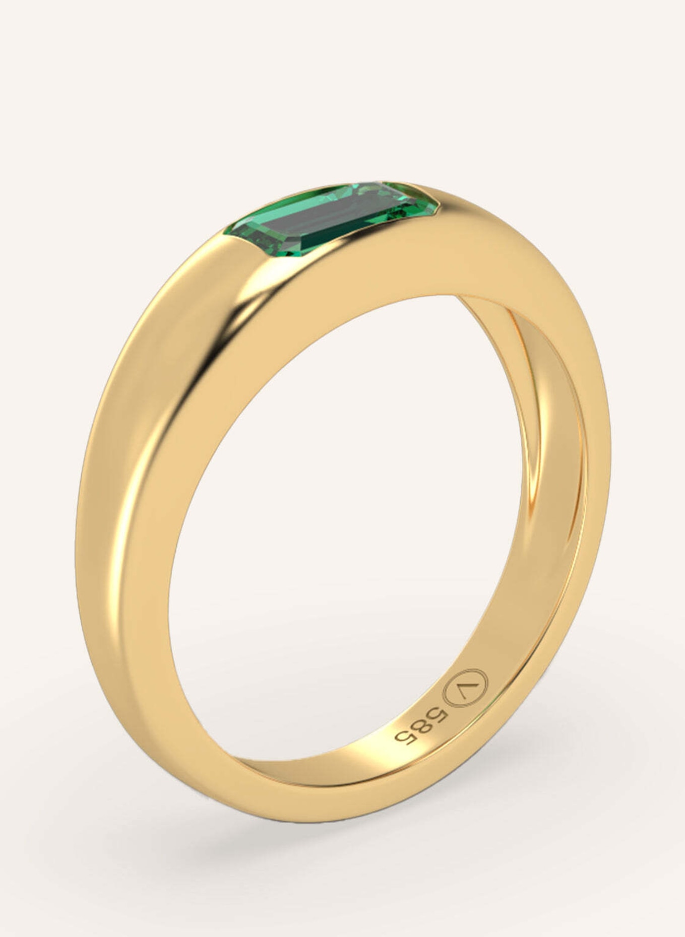 VEYNOU Ring EDEN OASIS aus 14kt. Gelbgold und 0,50ct. Smaragd, Farbe: GOLD (Bild 2)