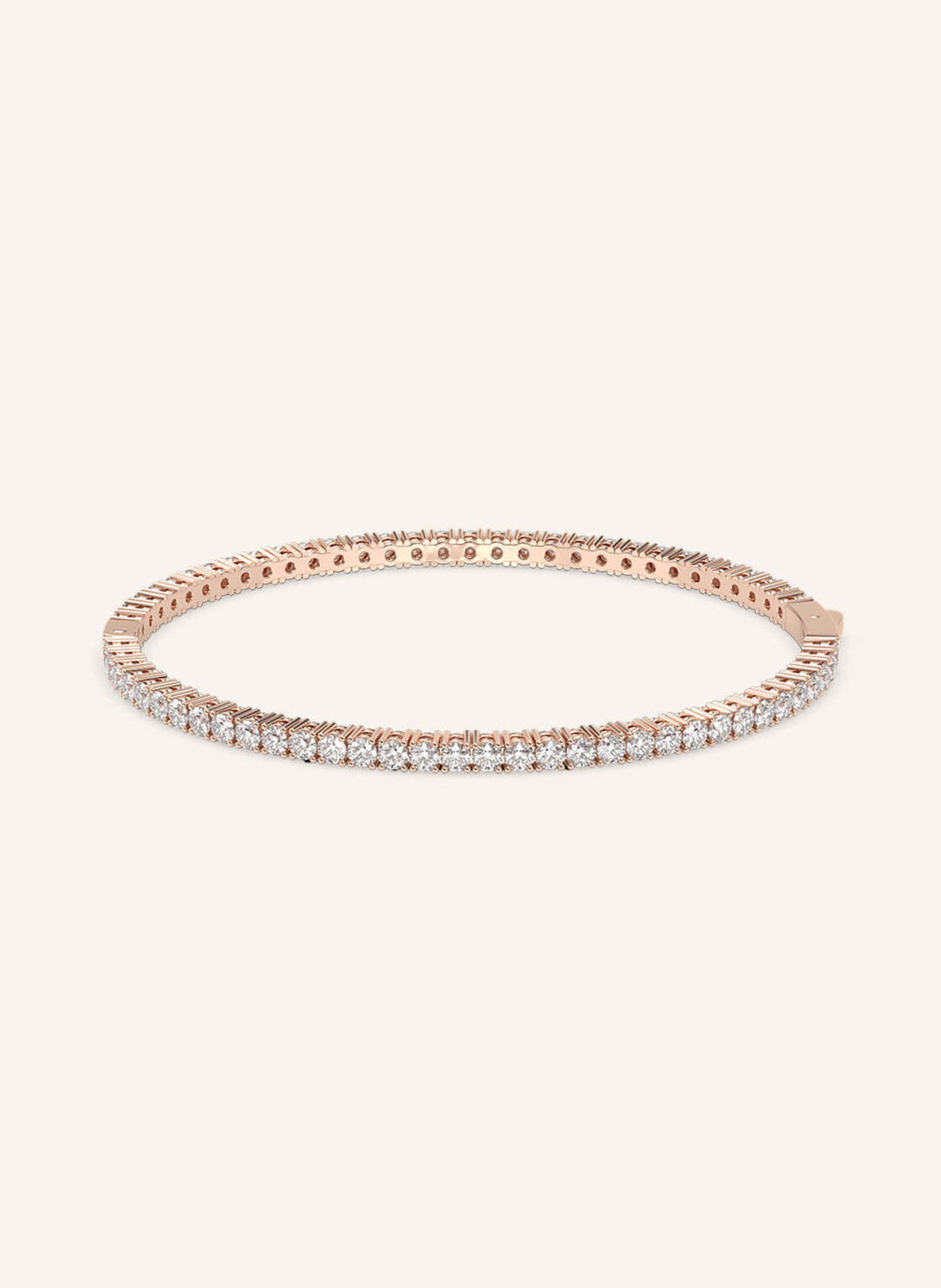 VEYNOU Armreif ETERNAL aus 14 Karat Roségold und 4,0ct. Lab-Grown Diamanten: ROSÉGOLD