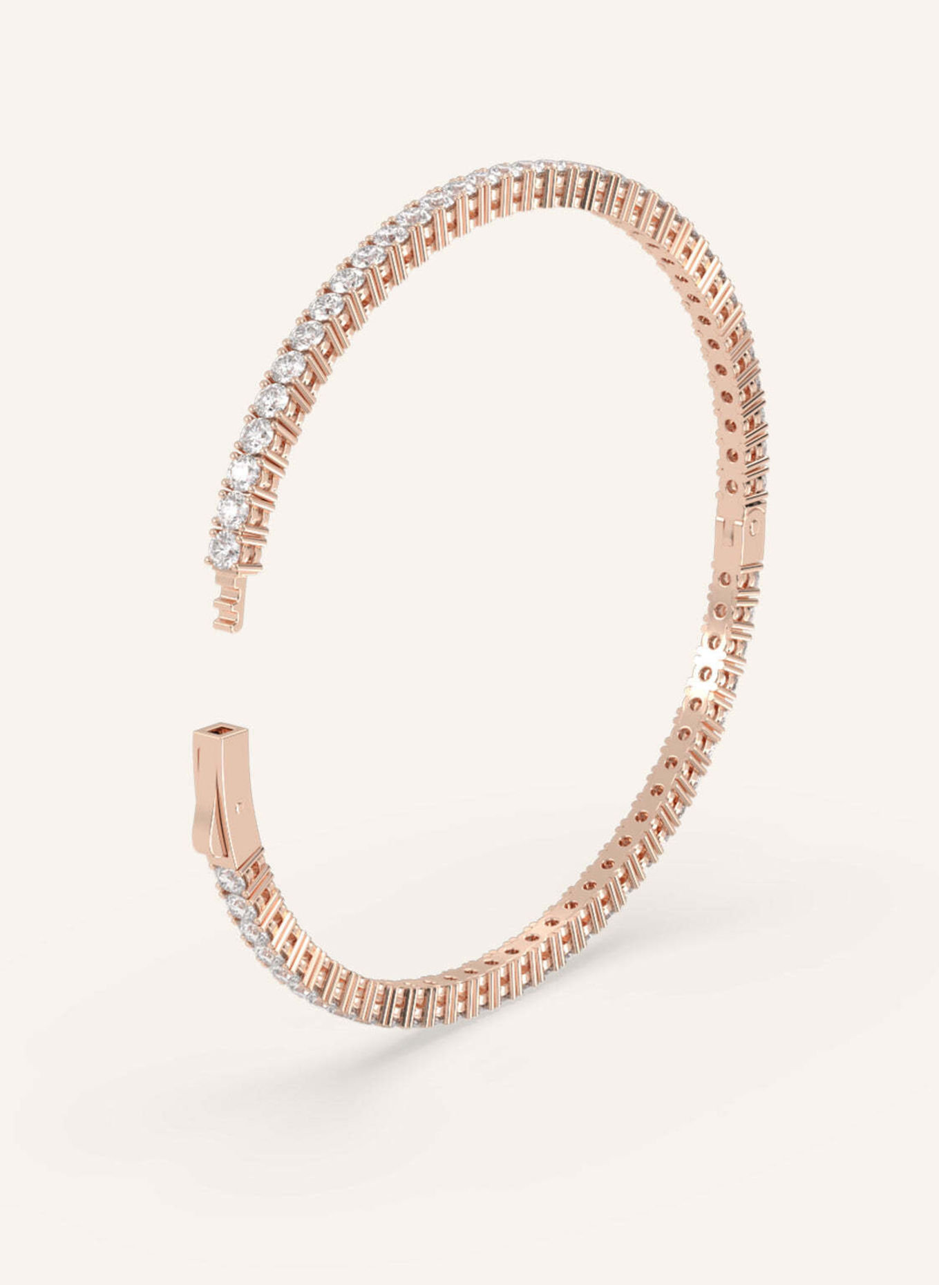 VEYNOU Armreif ETERNAL aus 14 Karat Roségold und 4,0ct. Lab-Grown Diamanten: ROSÉGOLD