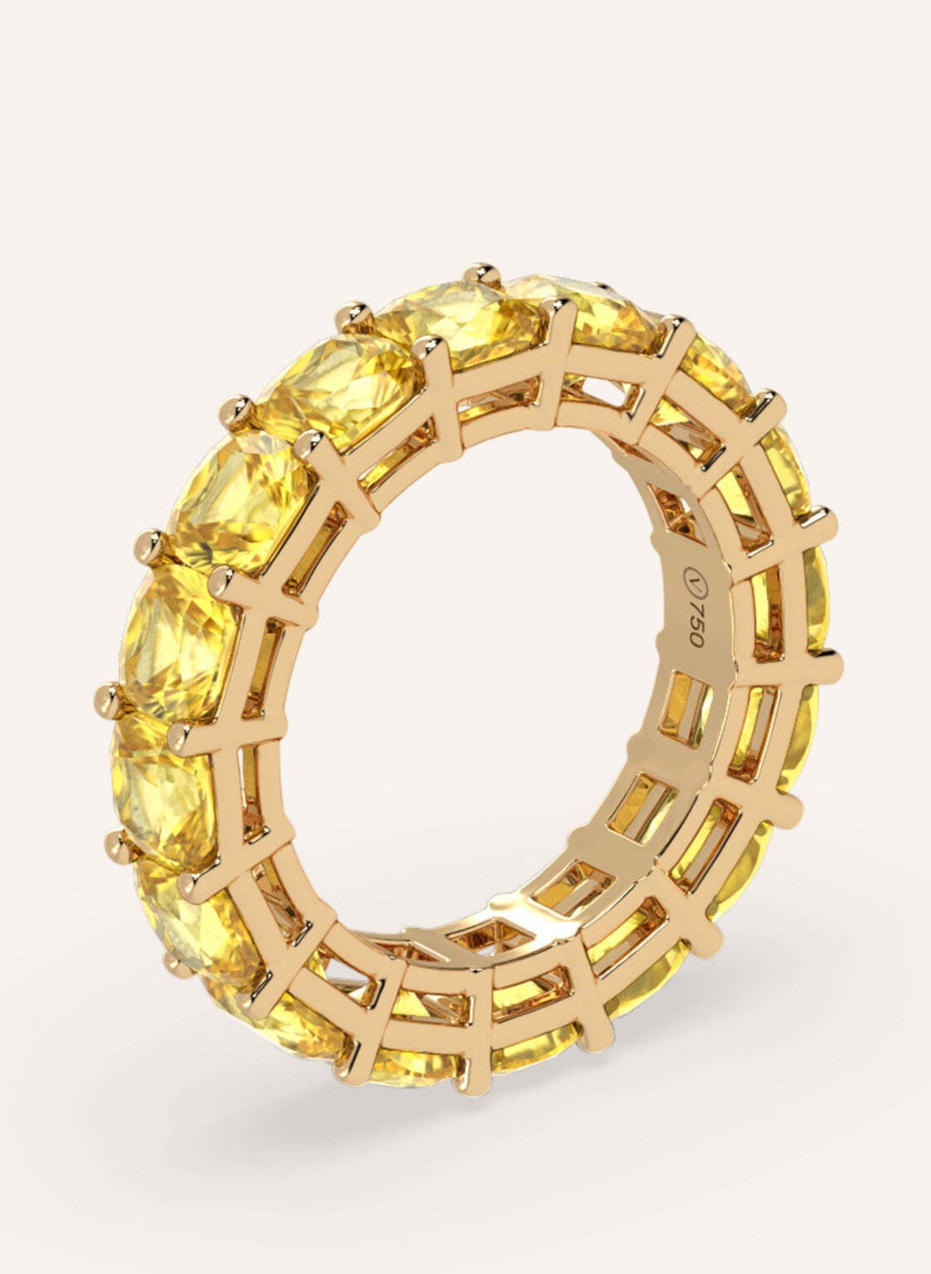 VEYNOU Ring HELIA ETERNITY aus 18 Karat Gelbgold und 8,40ct. Gelben Diamanten, Farbe: GOLD (Bild 2)