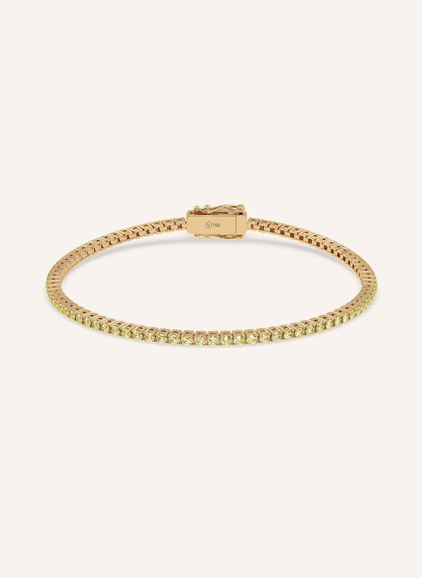 VEYNOU Tennisarmband aus 18 Karat Gelbgold und 1,90ct. Gelben Diamanten, Farbe: GOLD (Bild 1)