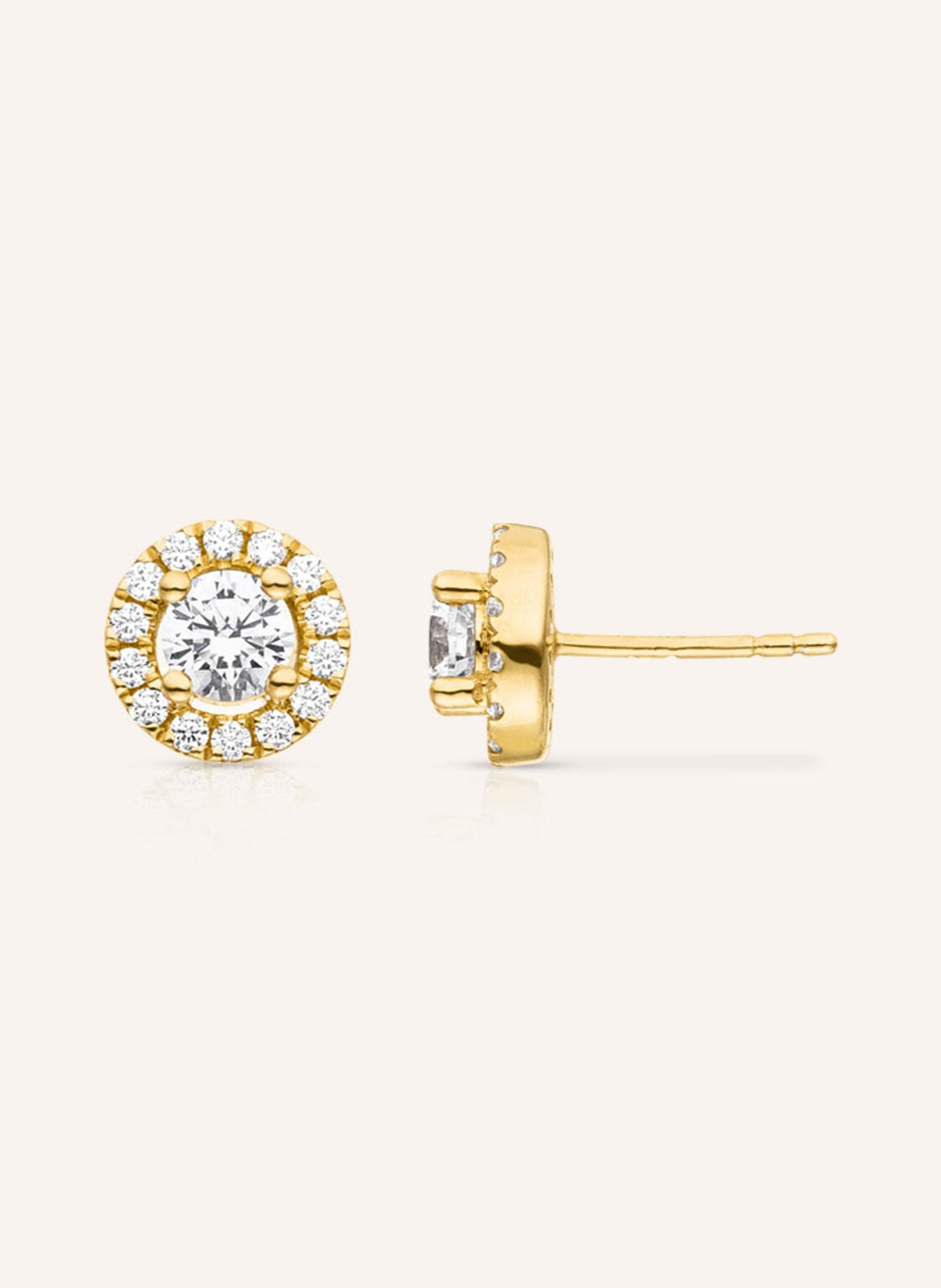 VEYNOU Ohrstecker CAMILLA aus 14 Karat Gelbgold und 0,80ct. Diamanten: GOLD