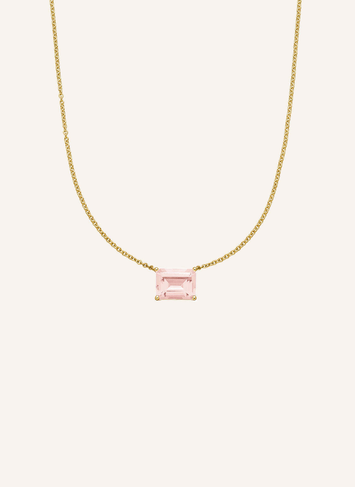 VEYNOU Halskette ROSIE aus 14 Karat Gelbgold und 1.00ct. lab-grown Morganit: GOLD