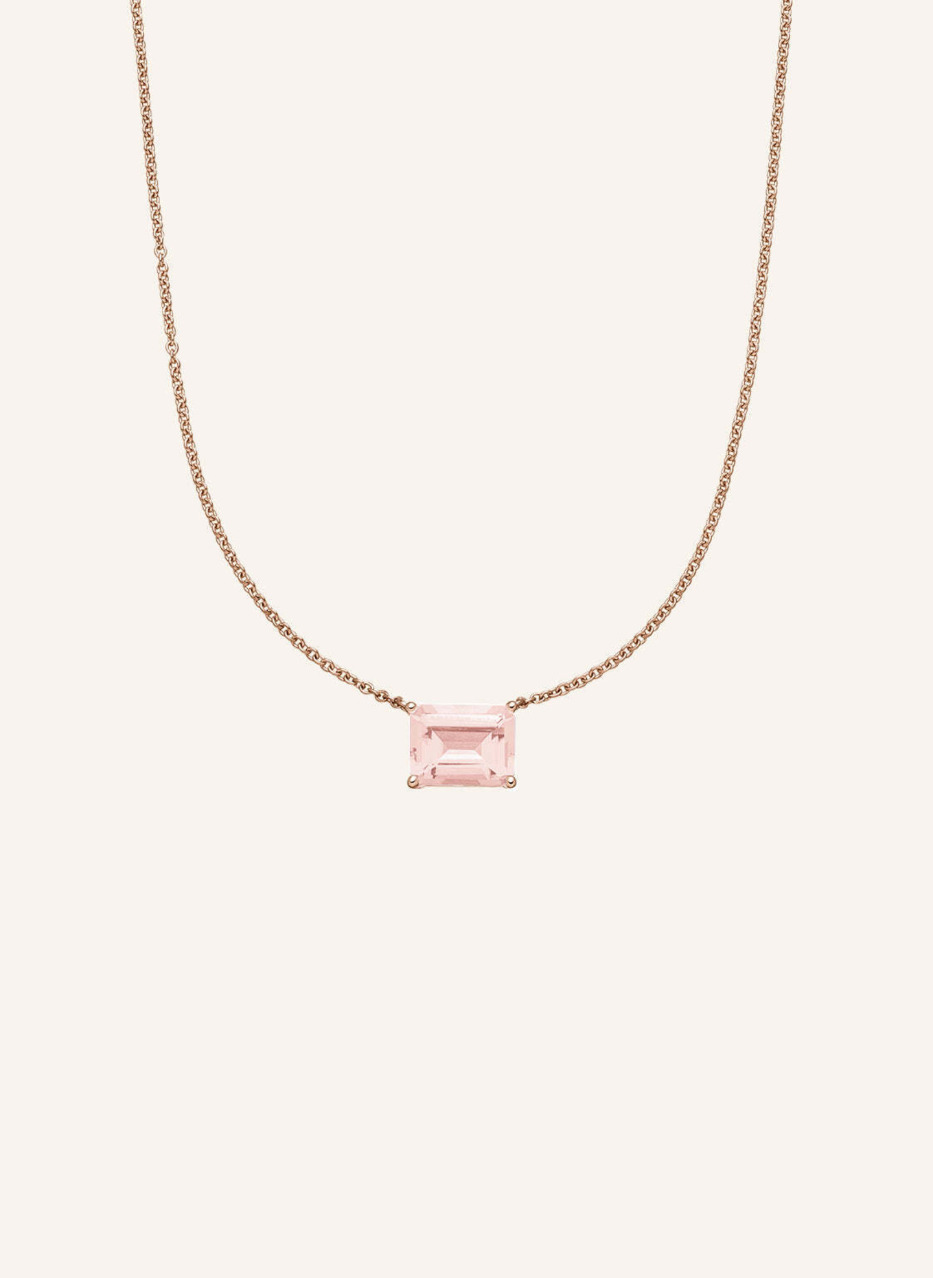 VEYNOU Halskette ROSIE aus 14 Karat Roségold und 1.00ct. lab-grown Morganit: ROSÉGOLD