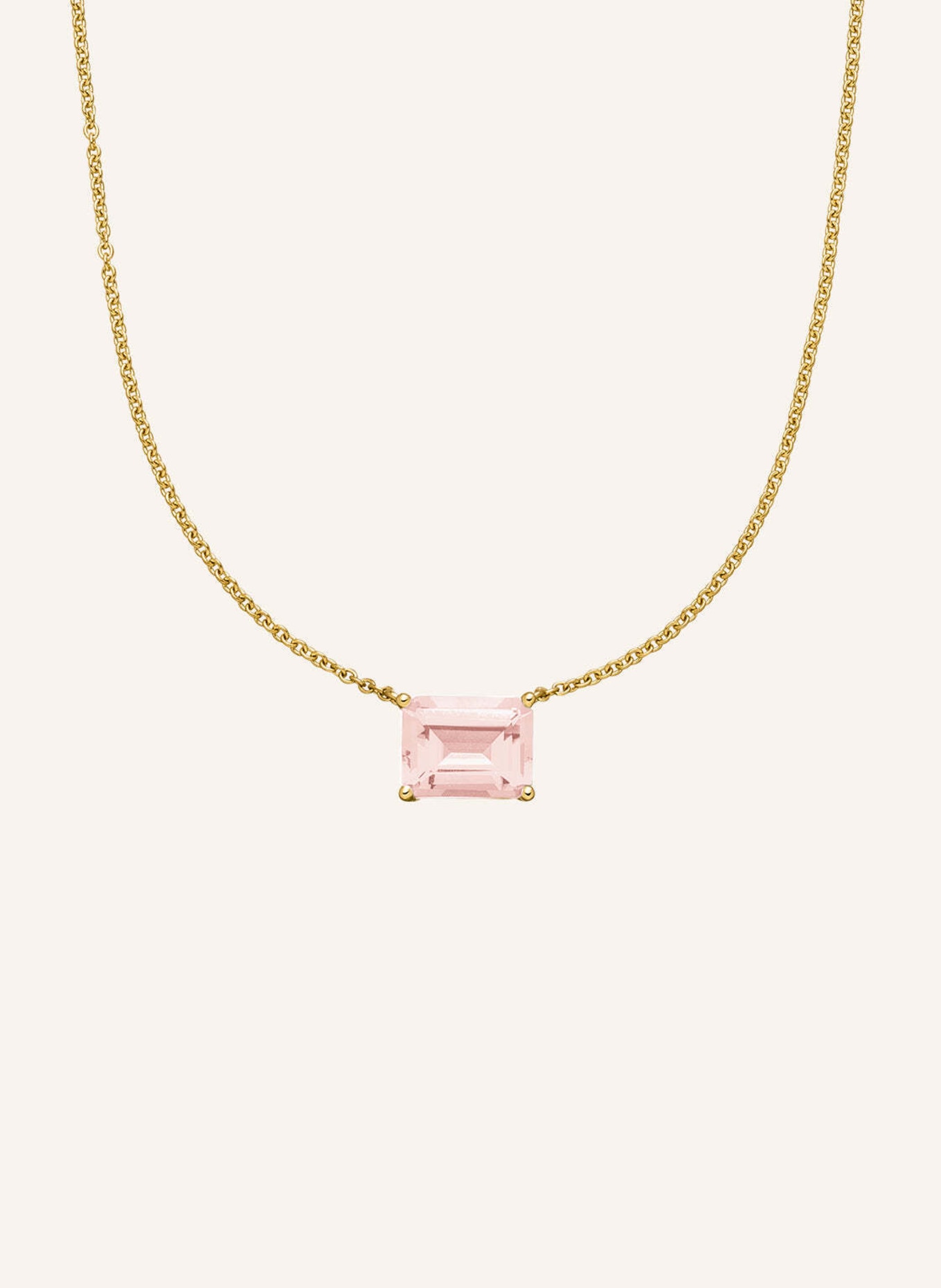 VEYNOU Halskette ROSIE aus 14 Karat Gelbgold und 2.00ct. lab-grown Morganit: GOLD