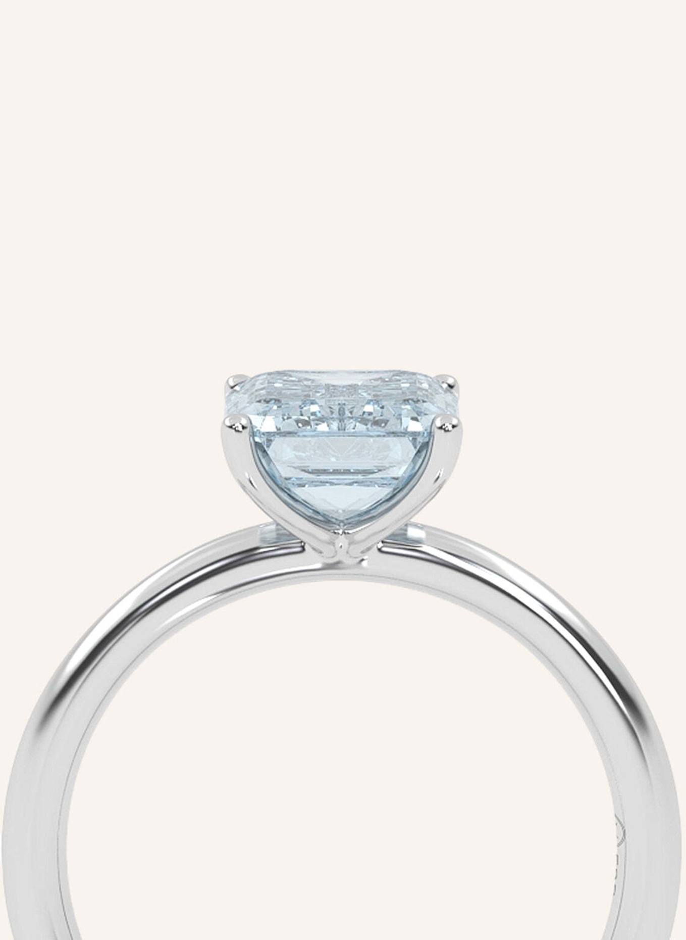 VEYNOU Ring SORA aus 14 Karat Weißgold und 2.00ct. lab-grown Aquamarin: WEISSGOLD