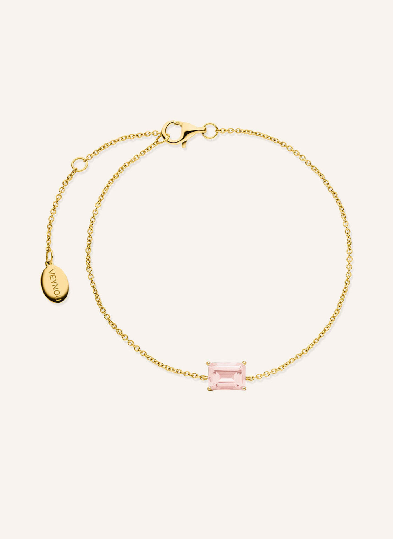 VEYNOU Armband ROSIE aus 14 Karat Gelbgold und 1.00ct. lab-grown Morganit: GOLD