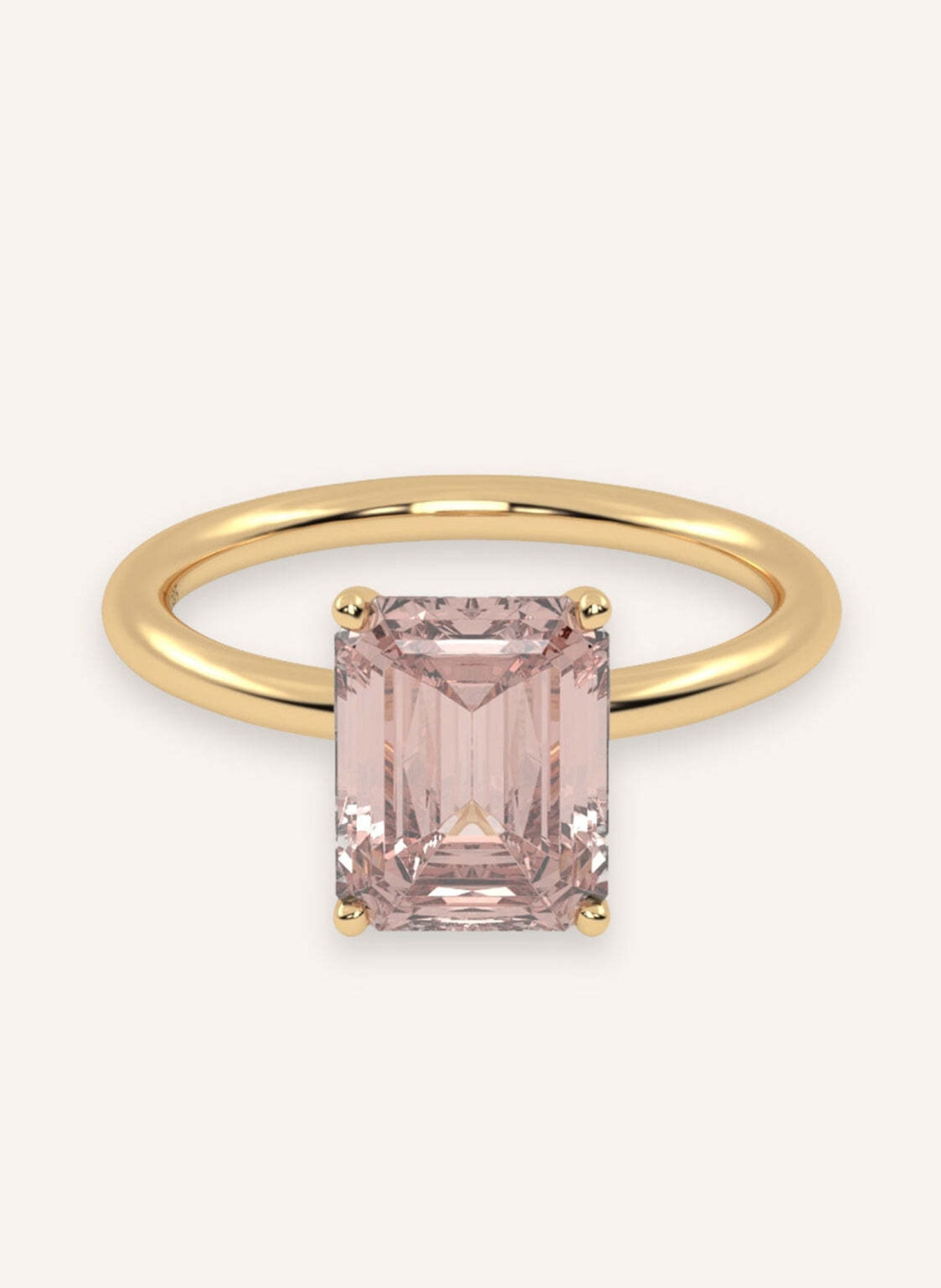 VEYNOU Ring ROSIE aus 14 Karat Gelbgold und 2.00ct. lab-grown Morganit: GOLD