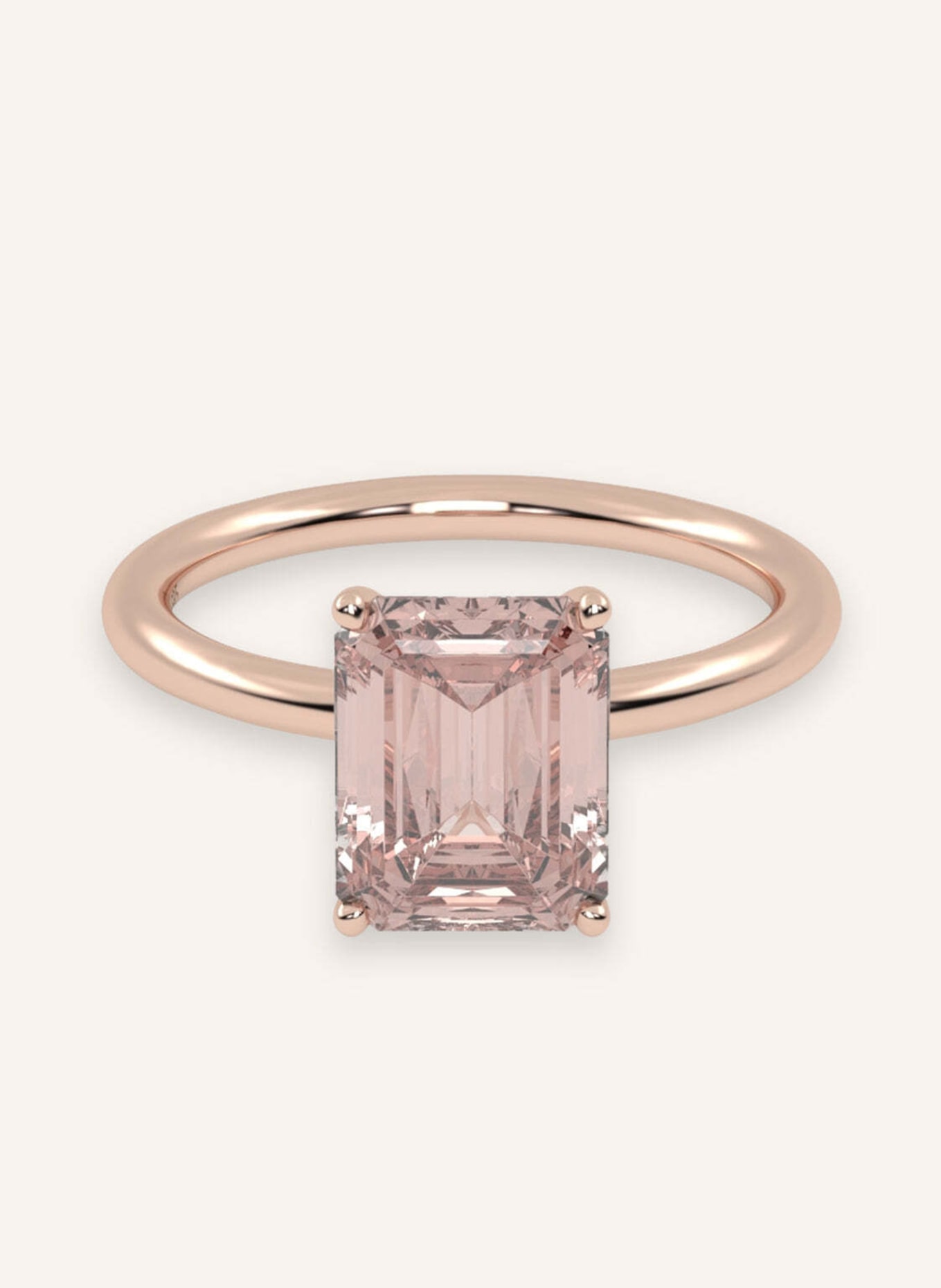 VEYNOU Ring ROSIE aus 14 Karat Roségold und 2.00ct. lab-grown Morganit: ROSÉGOLD