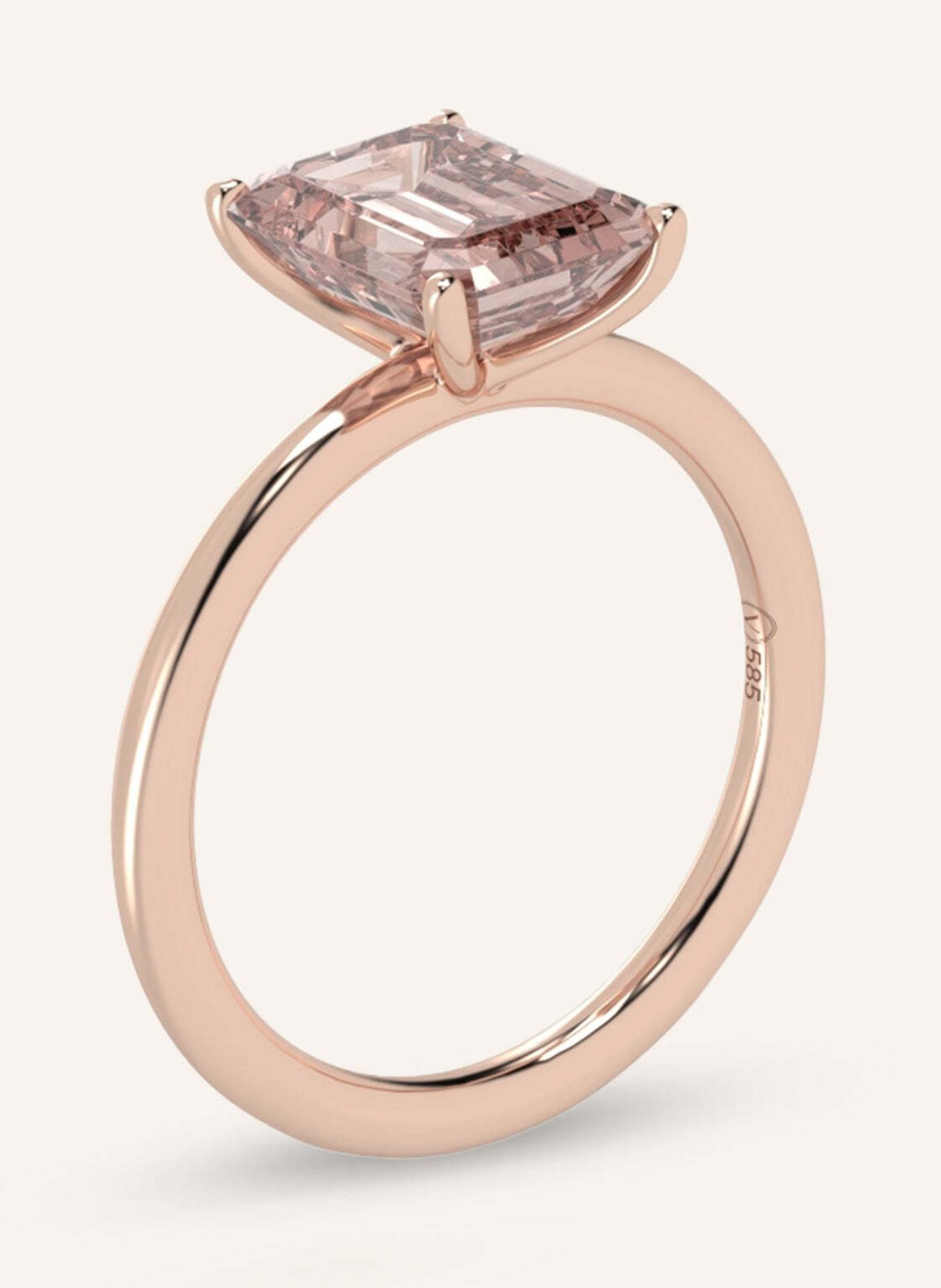VEYNOU Ring ROSIE aus 14 Karat Roségold und 2.00ct. lab-grown Morganit: ROSÉGOLD
