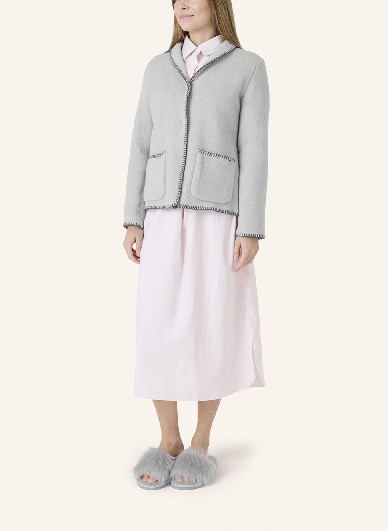 yellamaris Hausjacke: HELLGRAU/ GRAU