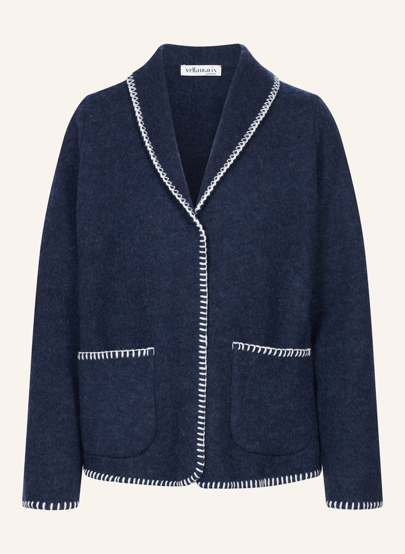 yellamaris Hausjacke: BLAU/ DUNKELBLAU/ WEISS
