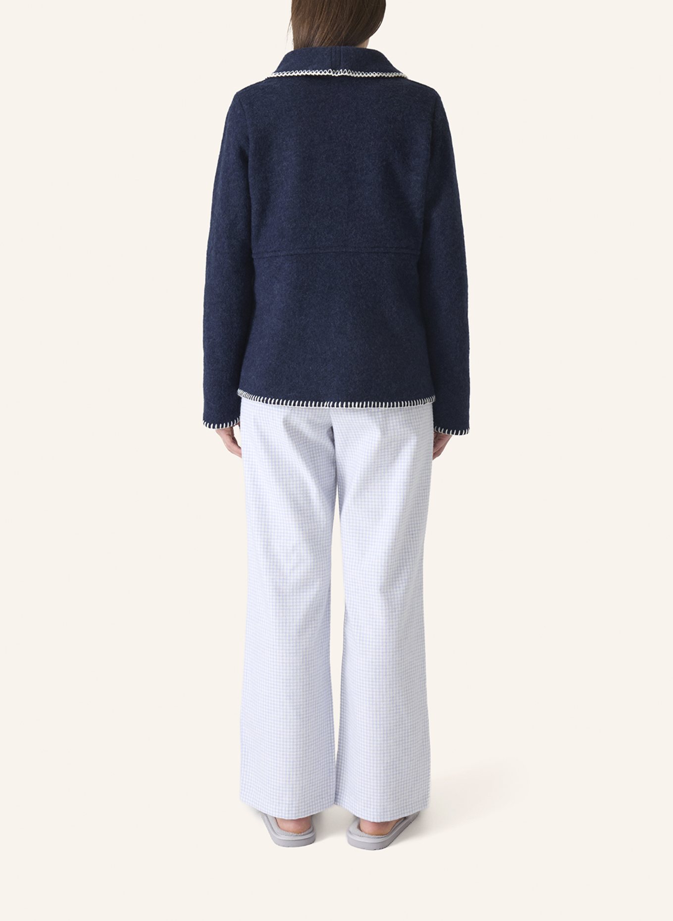 yellamaris Hausjacke: BLAU/ DUNKELBLAU/ WEISS