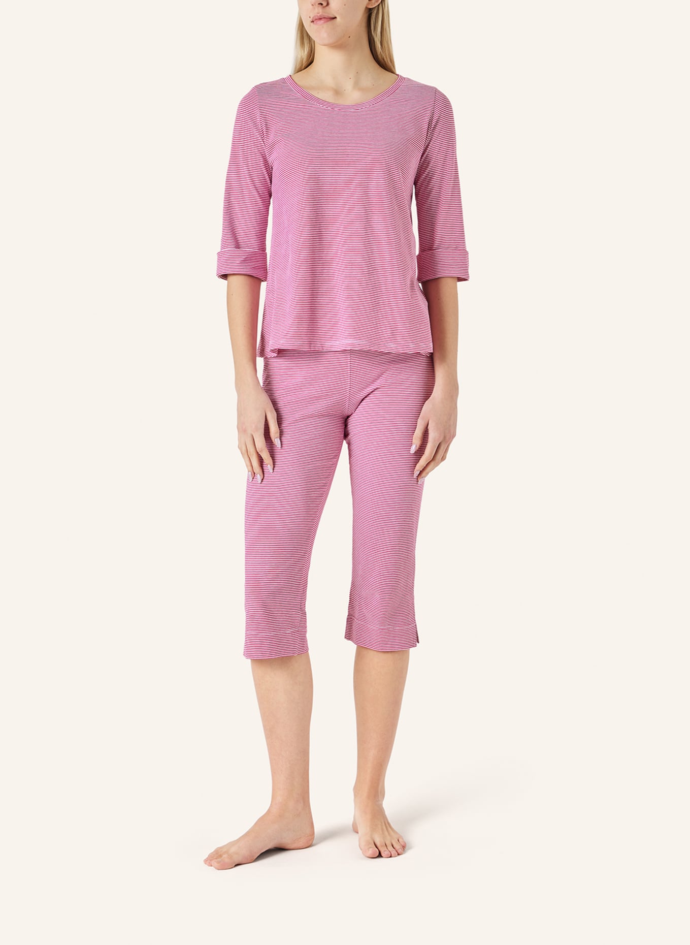 yellamaris Schlafanzug mit 3/4 Arm: ROT