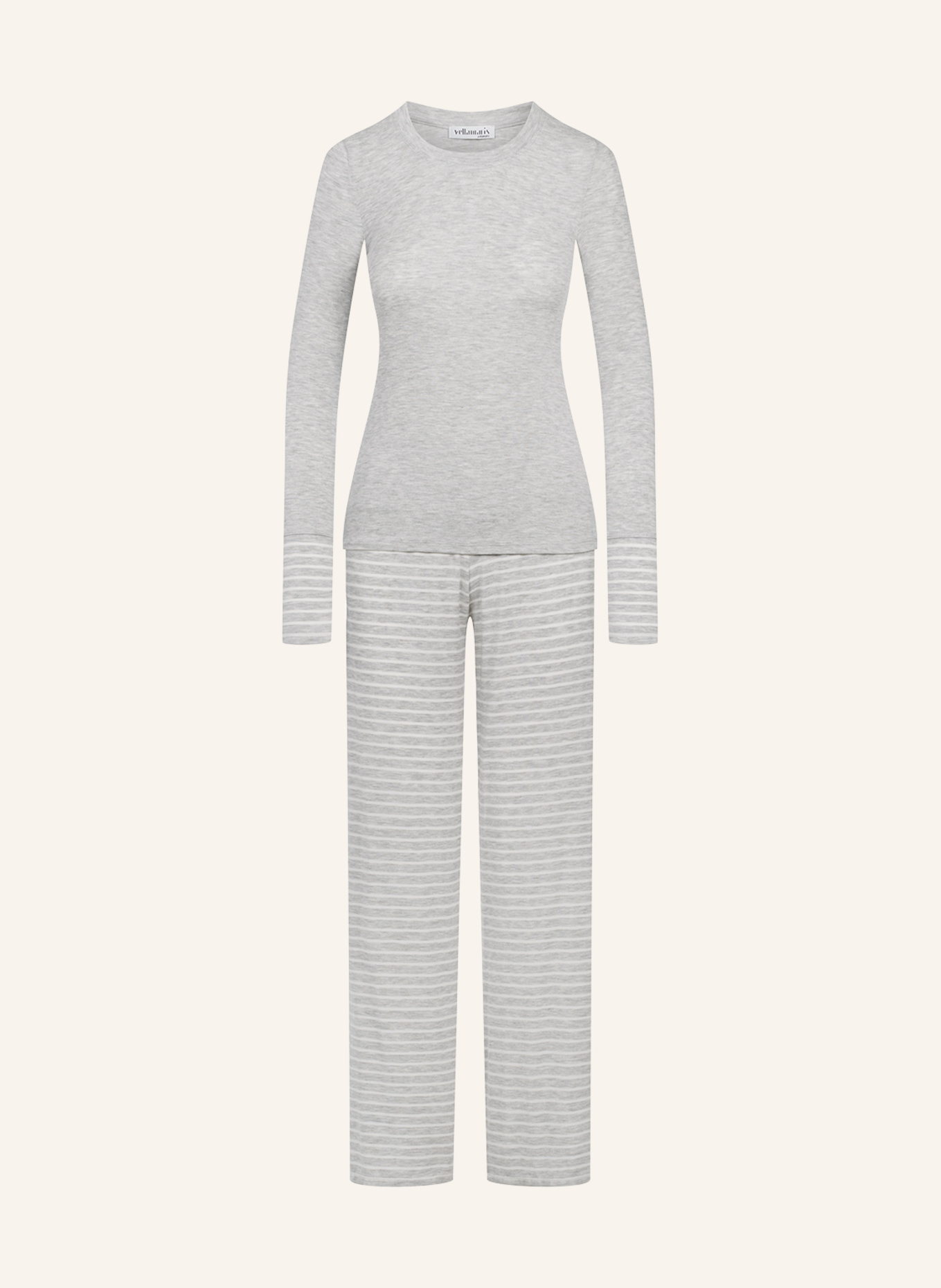 yellamaris Schlafanzug: HELLGRAU/ GRAU