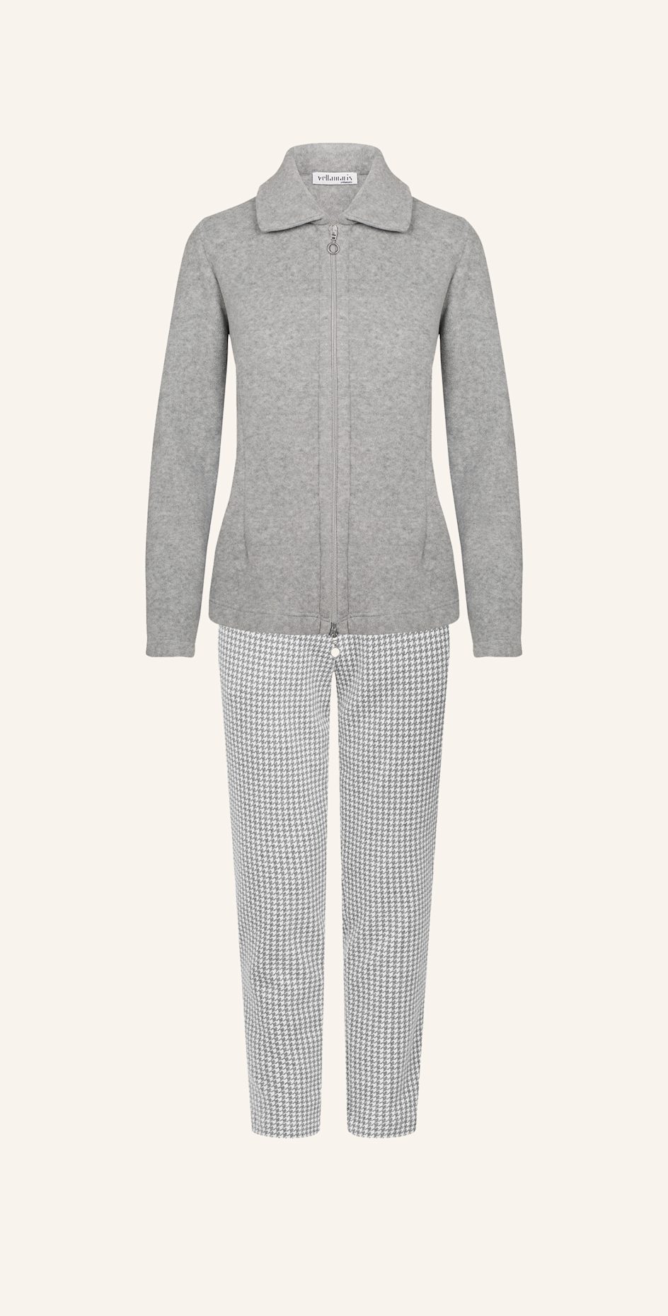 yellamaris Hausanzug: GRAU/ HELLGRAU