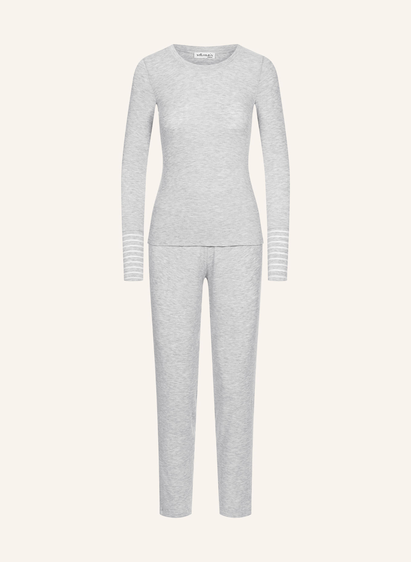 yellamaris Pyjama: HELLGRAU / GRAU