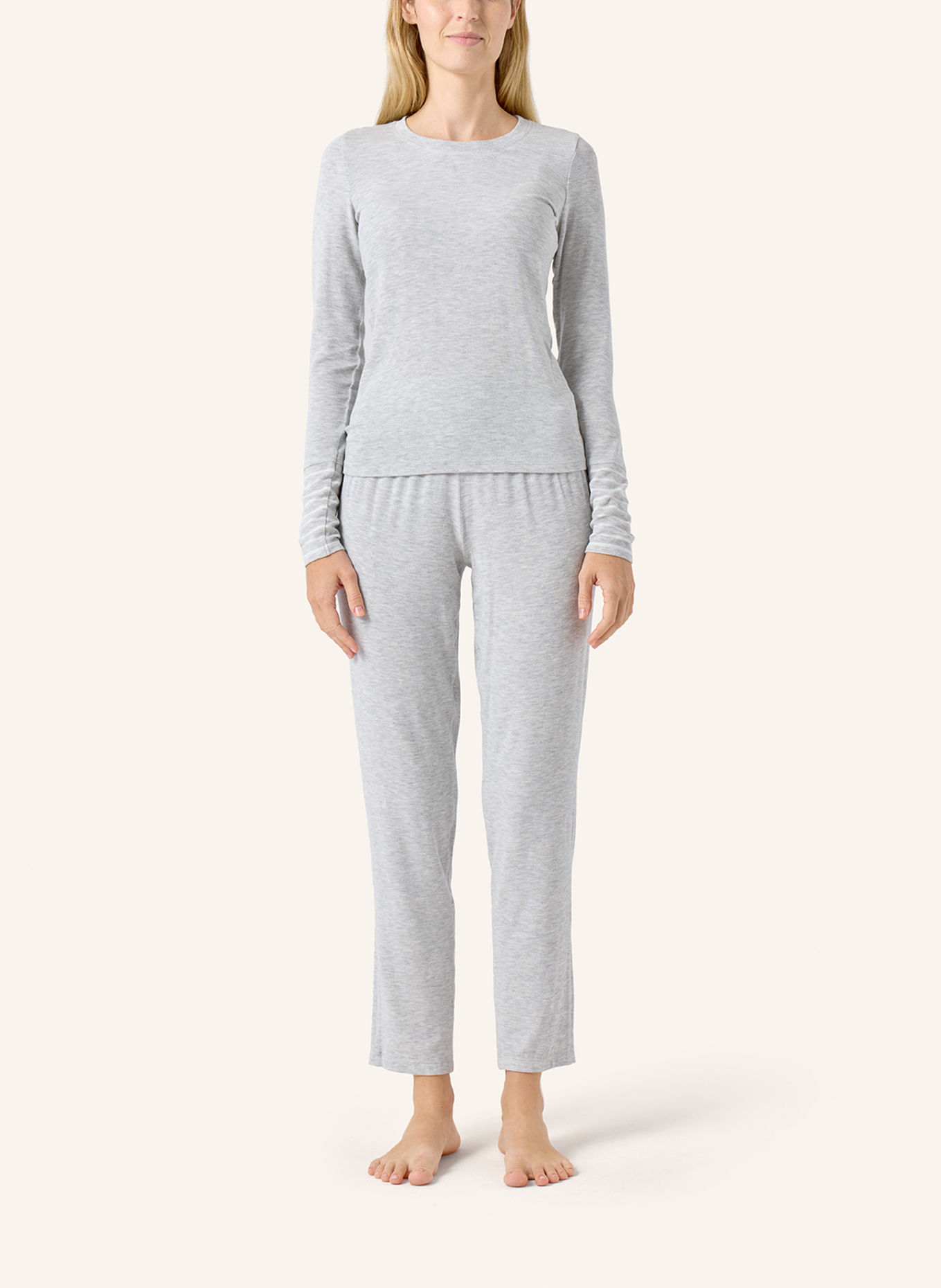 yellamaris Pyjama: HELLGRAU / GRAU