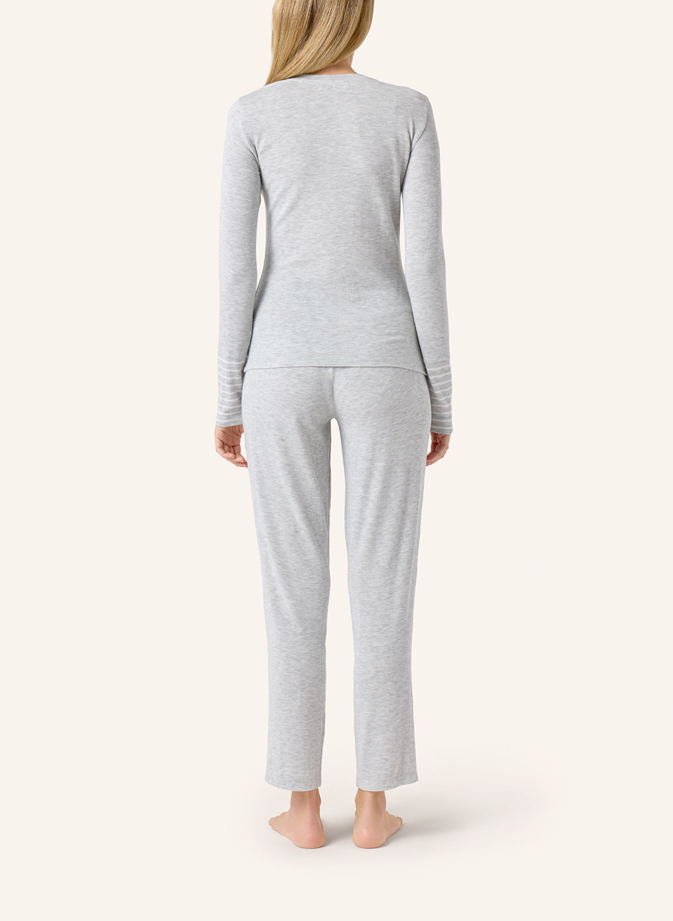 yellamaris Pyjama: HELLGRAU / GRAU