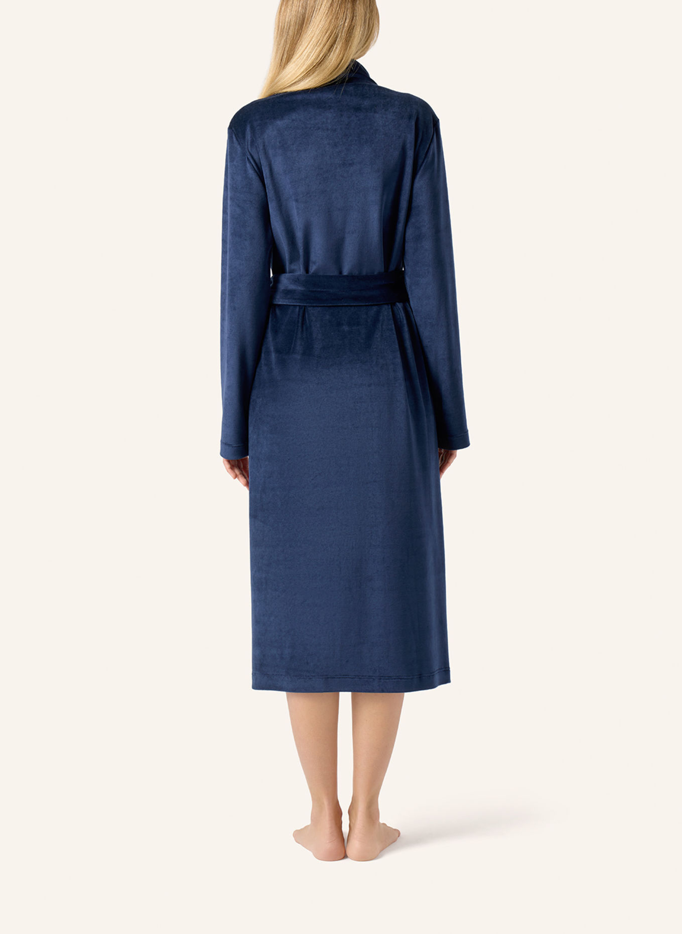 yellamaris Hausmantel: DUNKELBLAU / BLAU