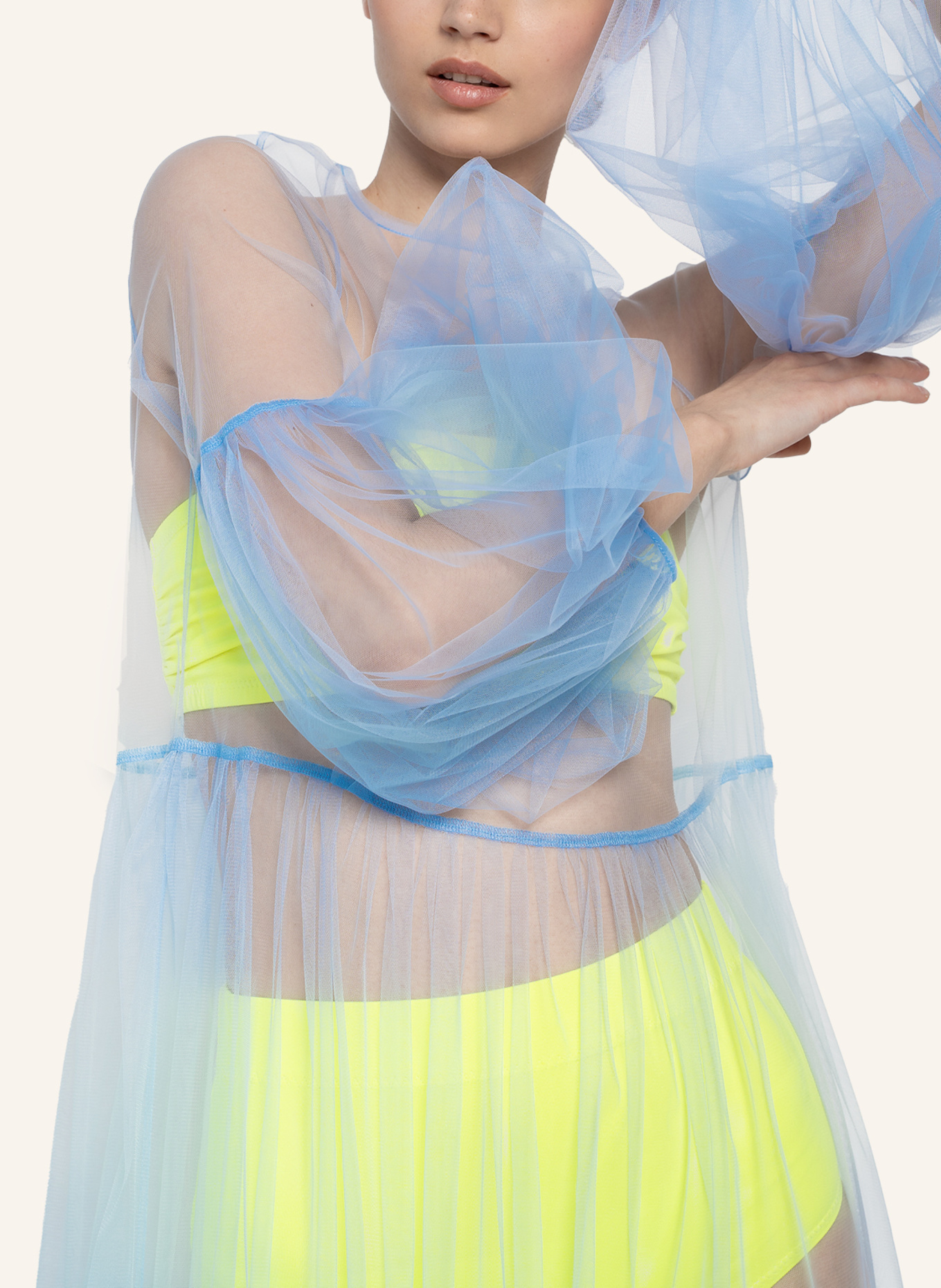 Helene Galwas Netzkleid ALENA: HELLBLAU