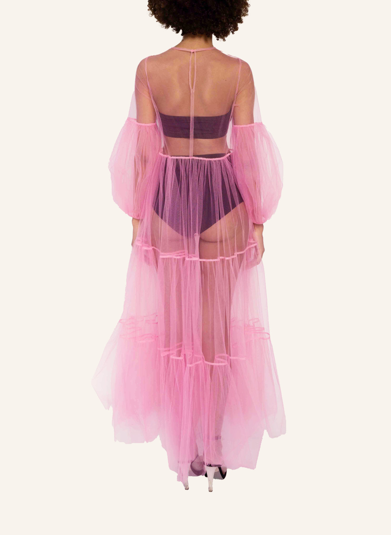 Helene Galwas Netzkleid ALENA: NEONPINK