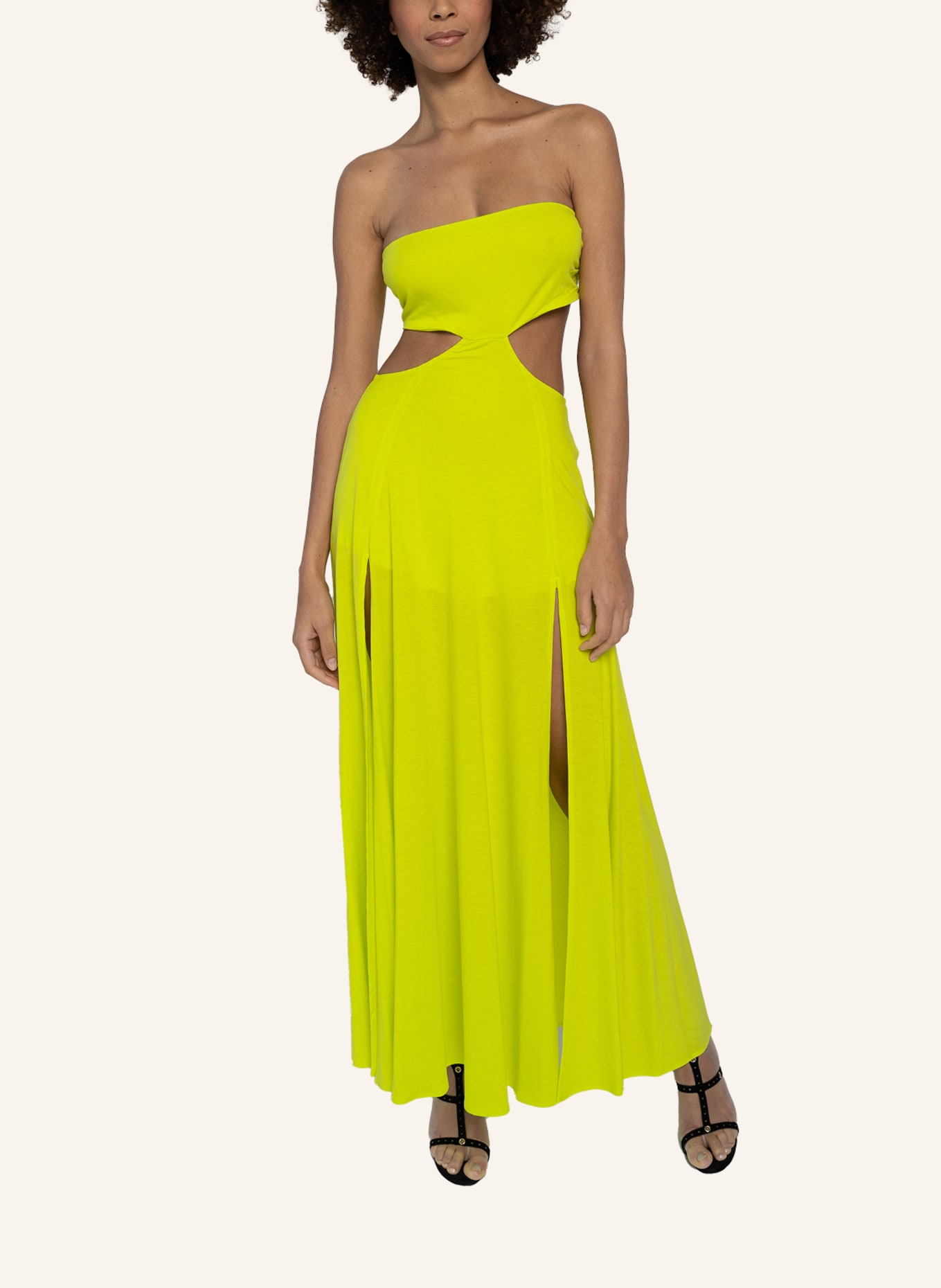Helene Galwas Kleid mit Cut Out GLORIA: NEONGELB