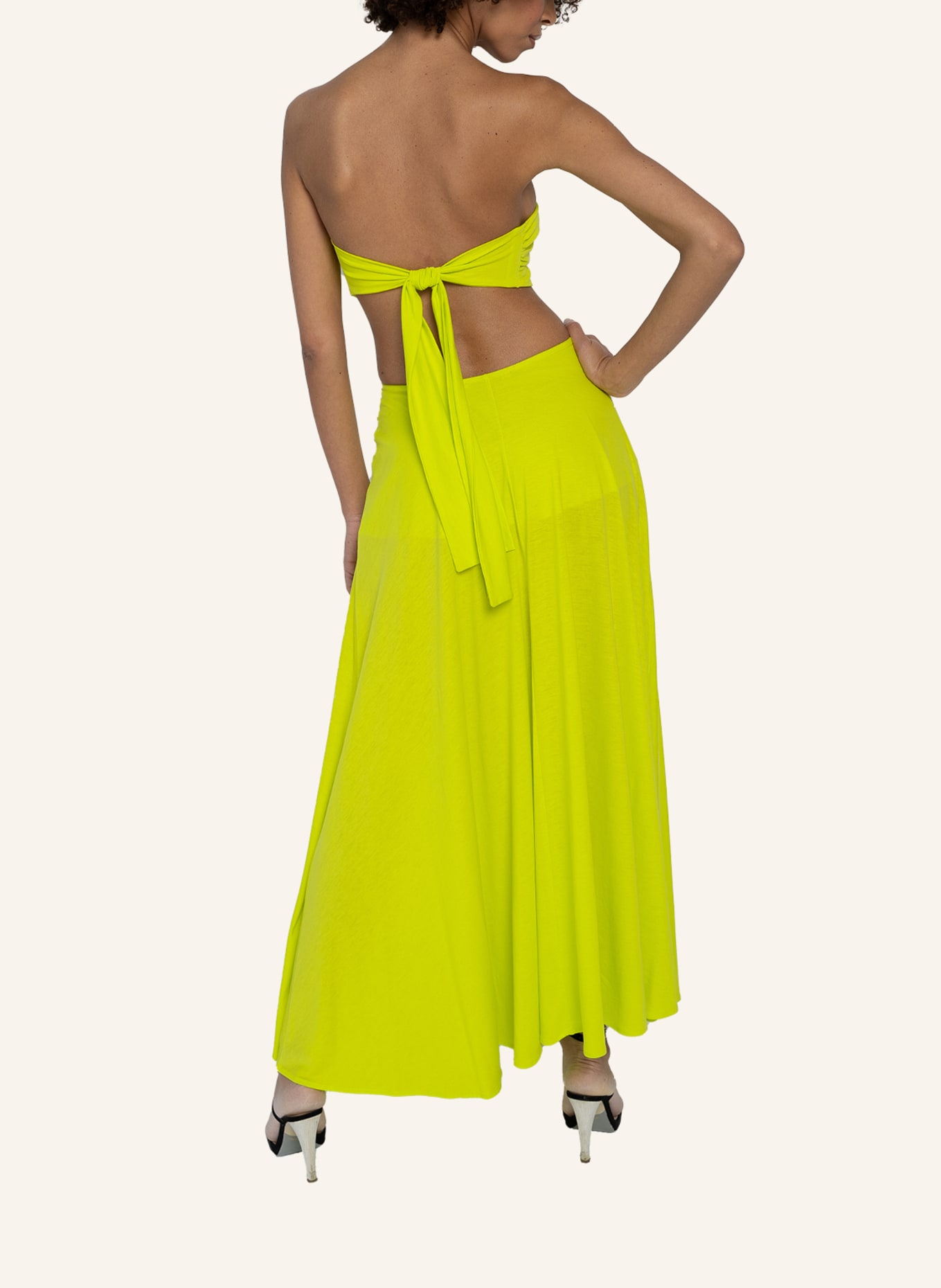 Helene Galwas Kleid mit Cut Out GLORIA: NEONGELB