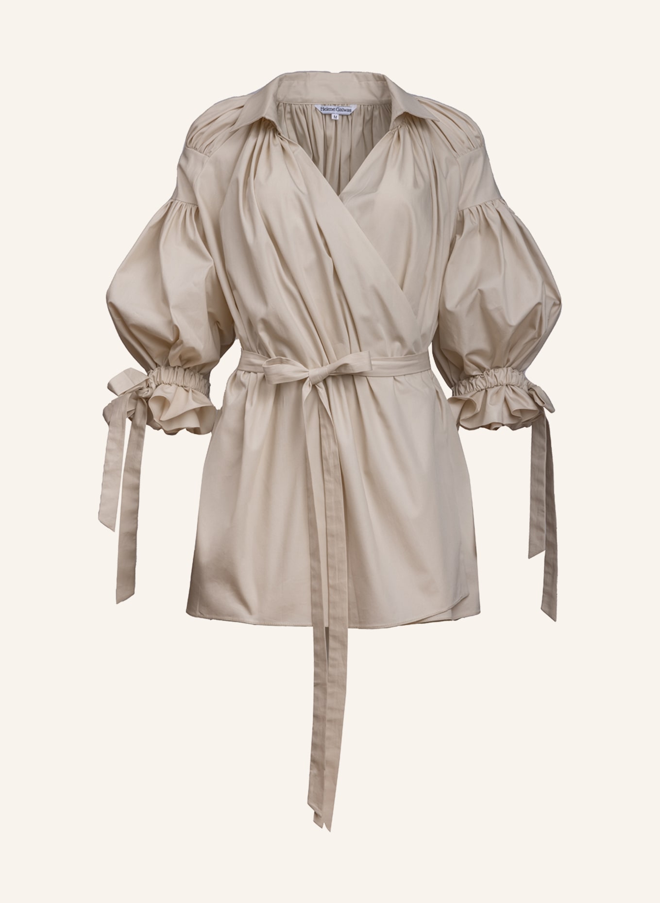 Helene Galwas Wickelbluse aus Baumwolle INKA: BLAU